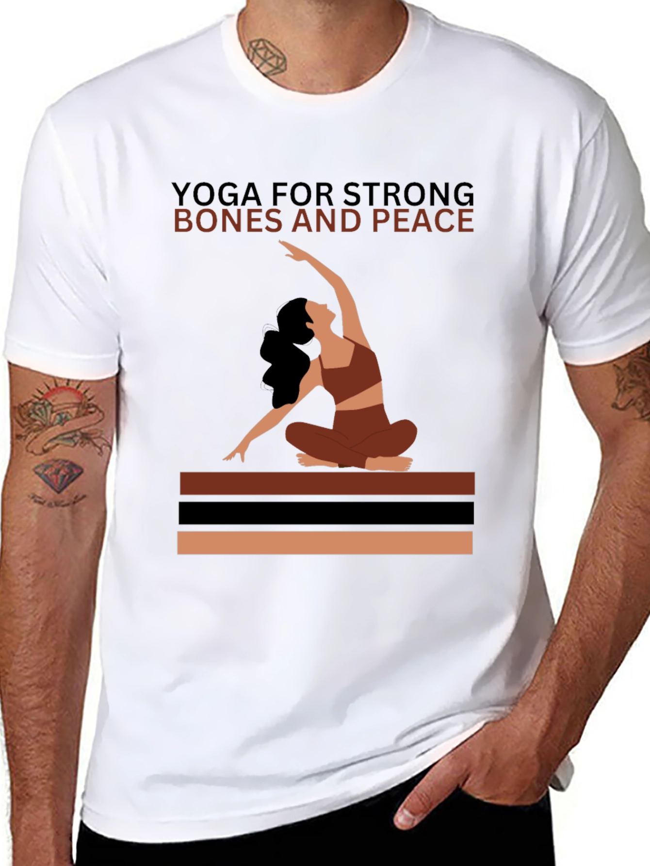 Yoga for Strong Bones and Peace Graphic Tee