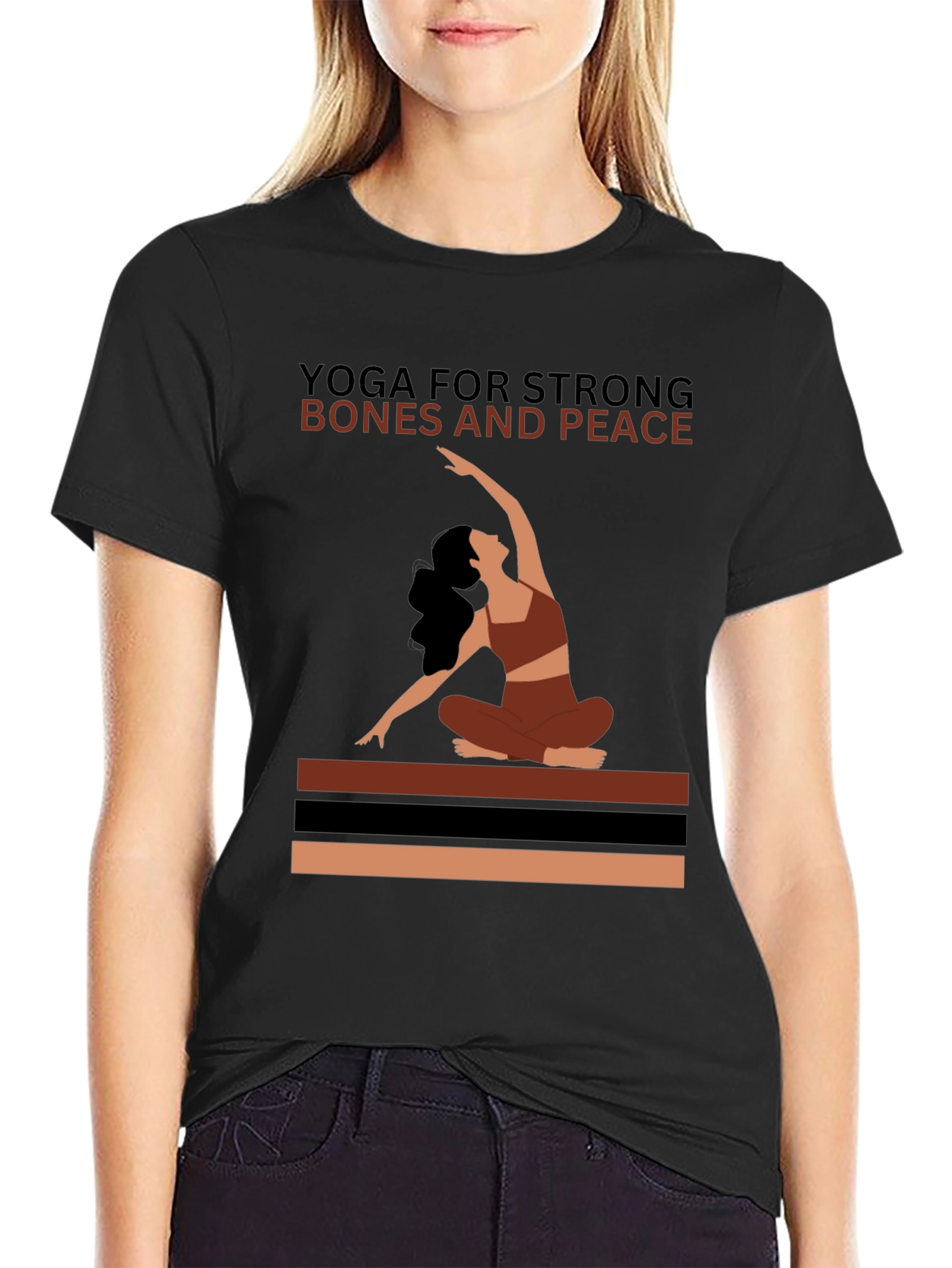 Yoga for Strong Bones and Peace Graphic Tee