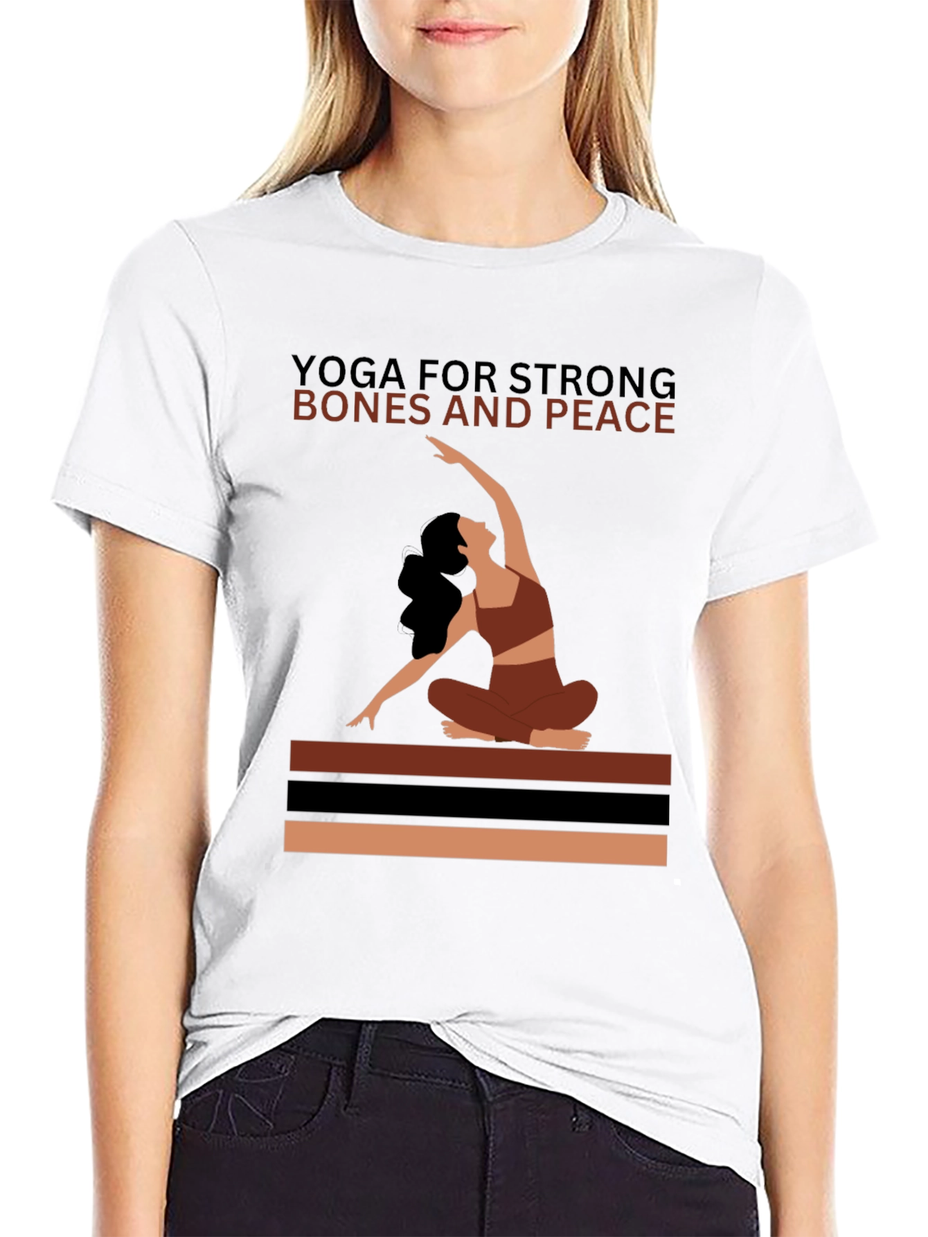 Yoga for Strong Bones and Peace Graphic Tee
