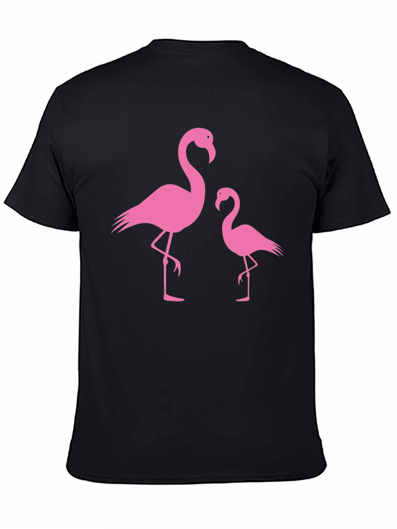 Pink Flamingo Graphic Tee - Black