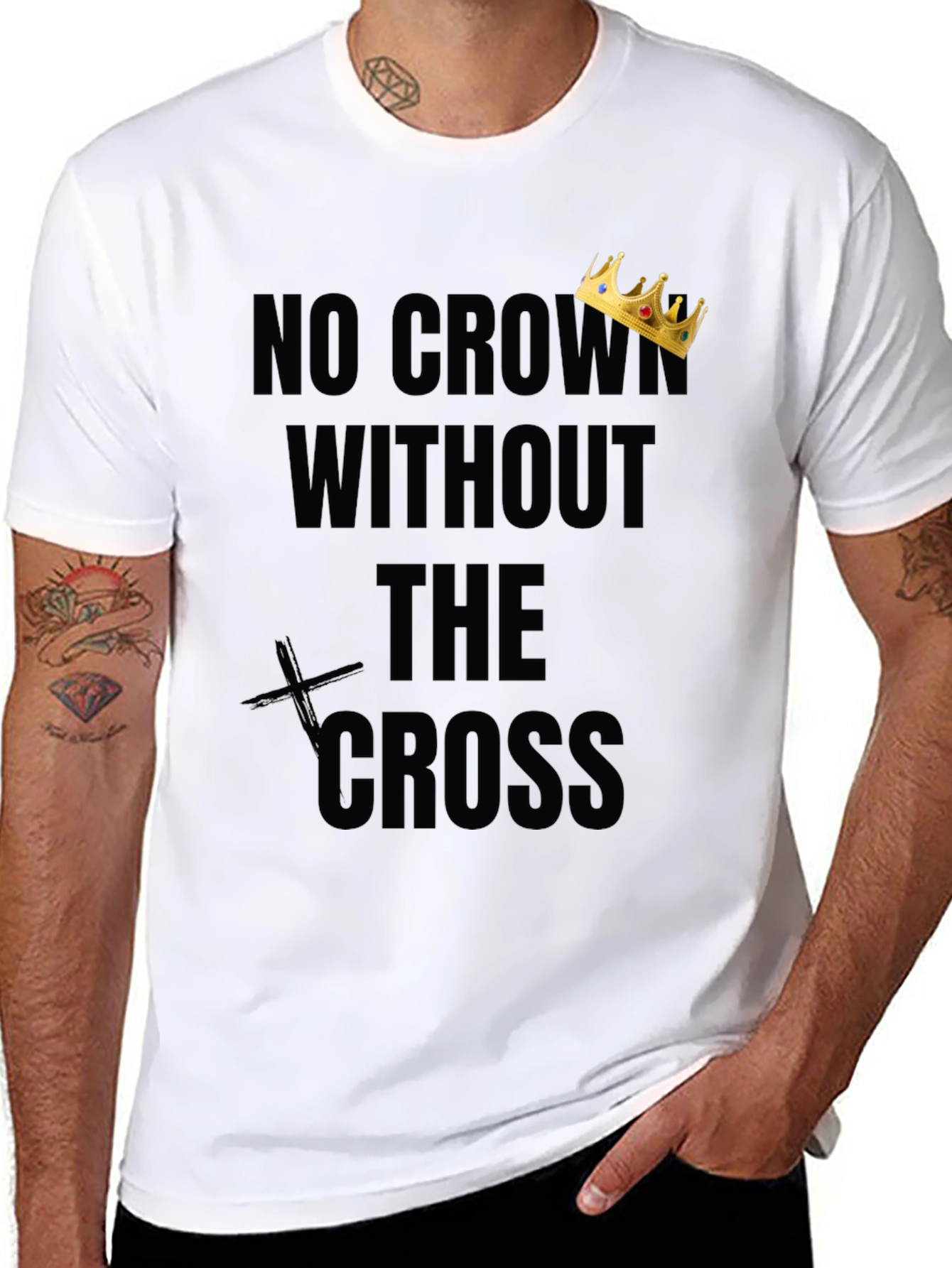 No Crown Without The Cross Graphic Tee
