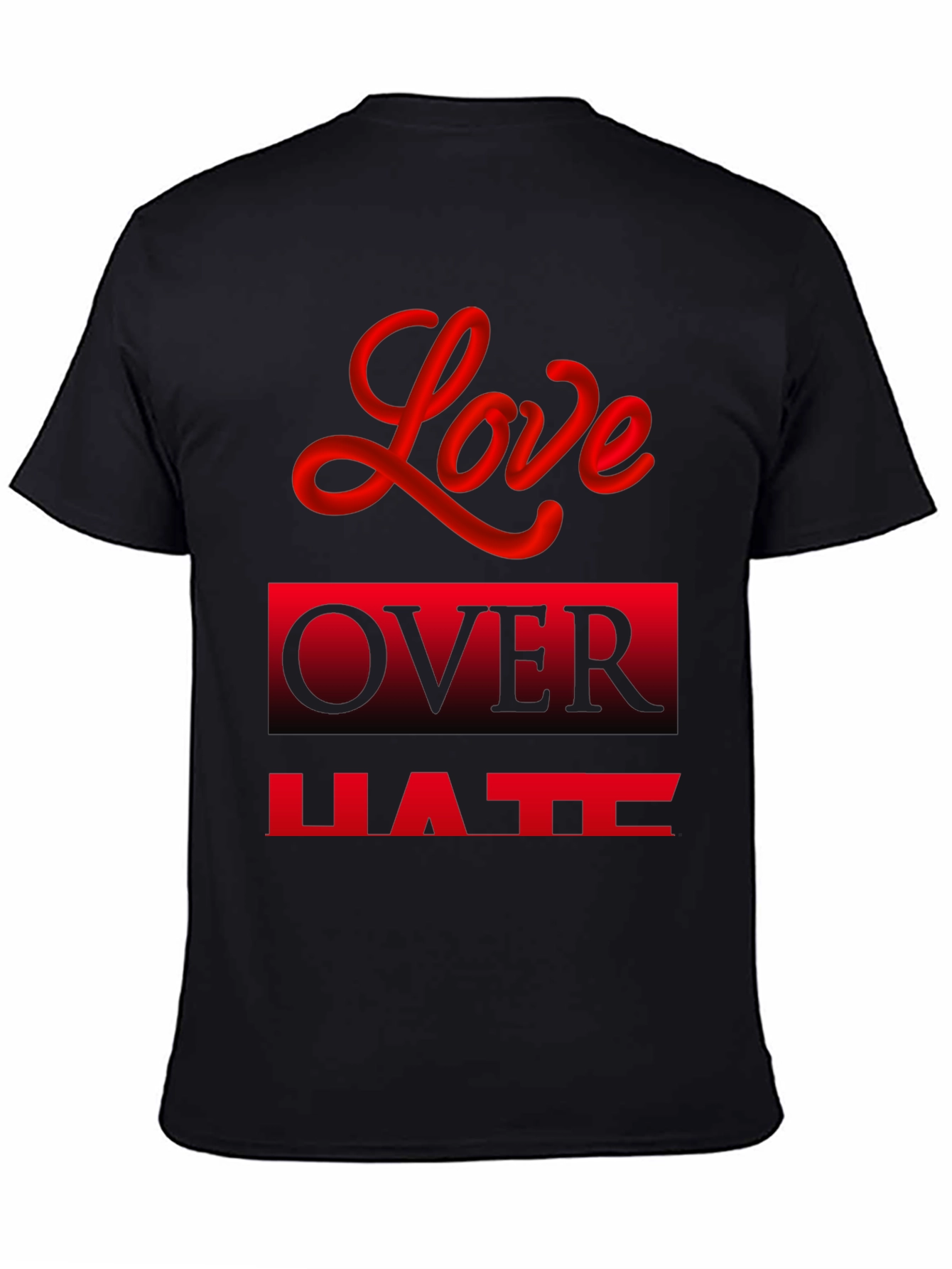 Love Over Hate Graphic Tee - Black