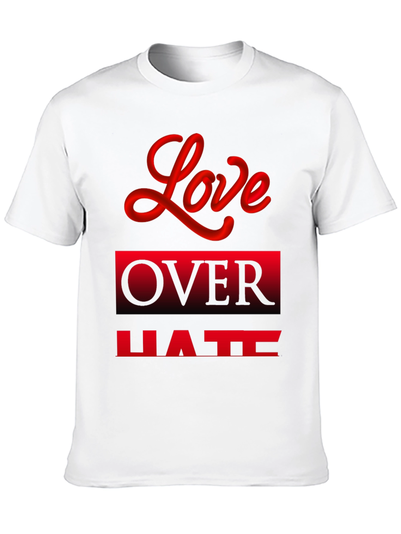 Love Over Hate Graphic Tee - Black