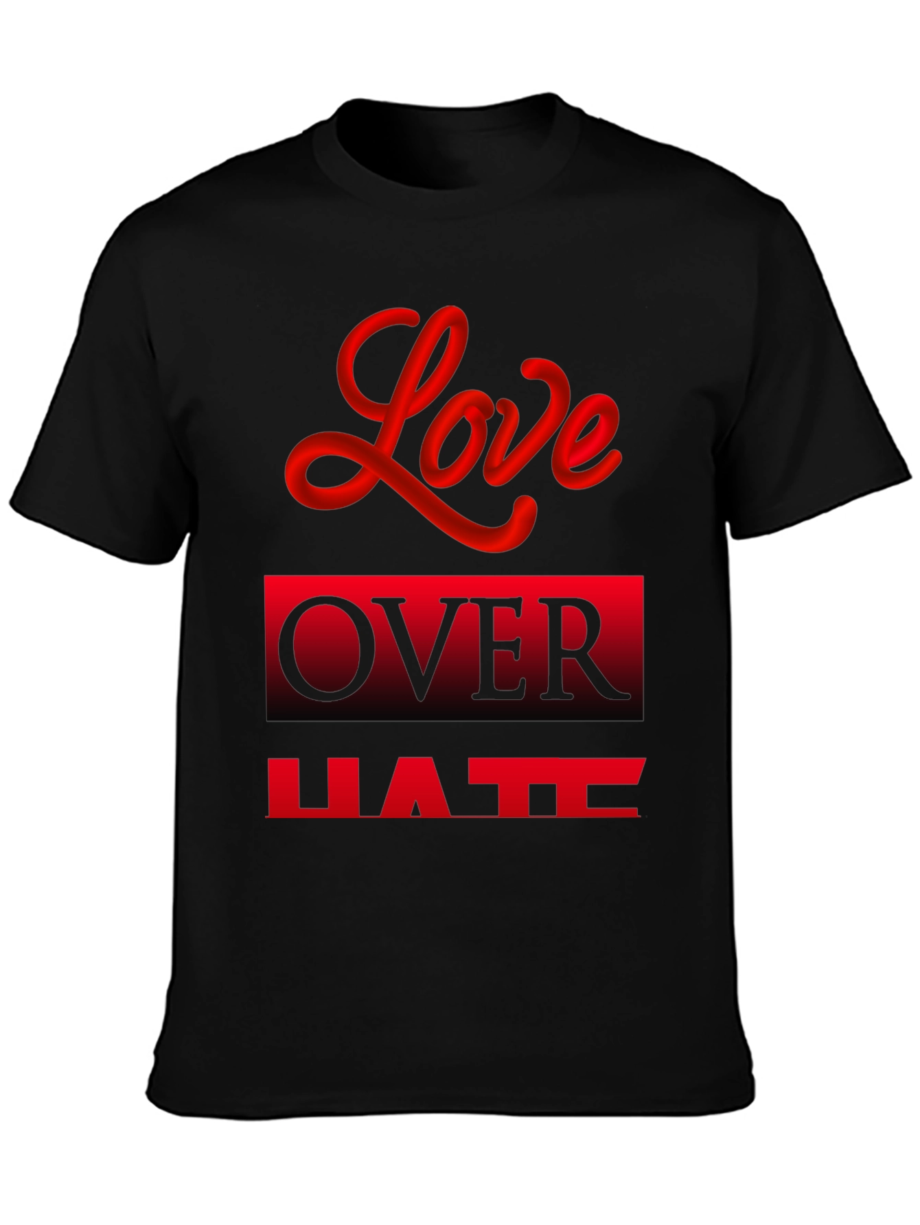 Love Over Hate Graphic Tee - Black