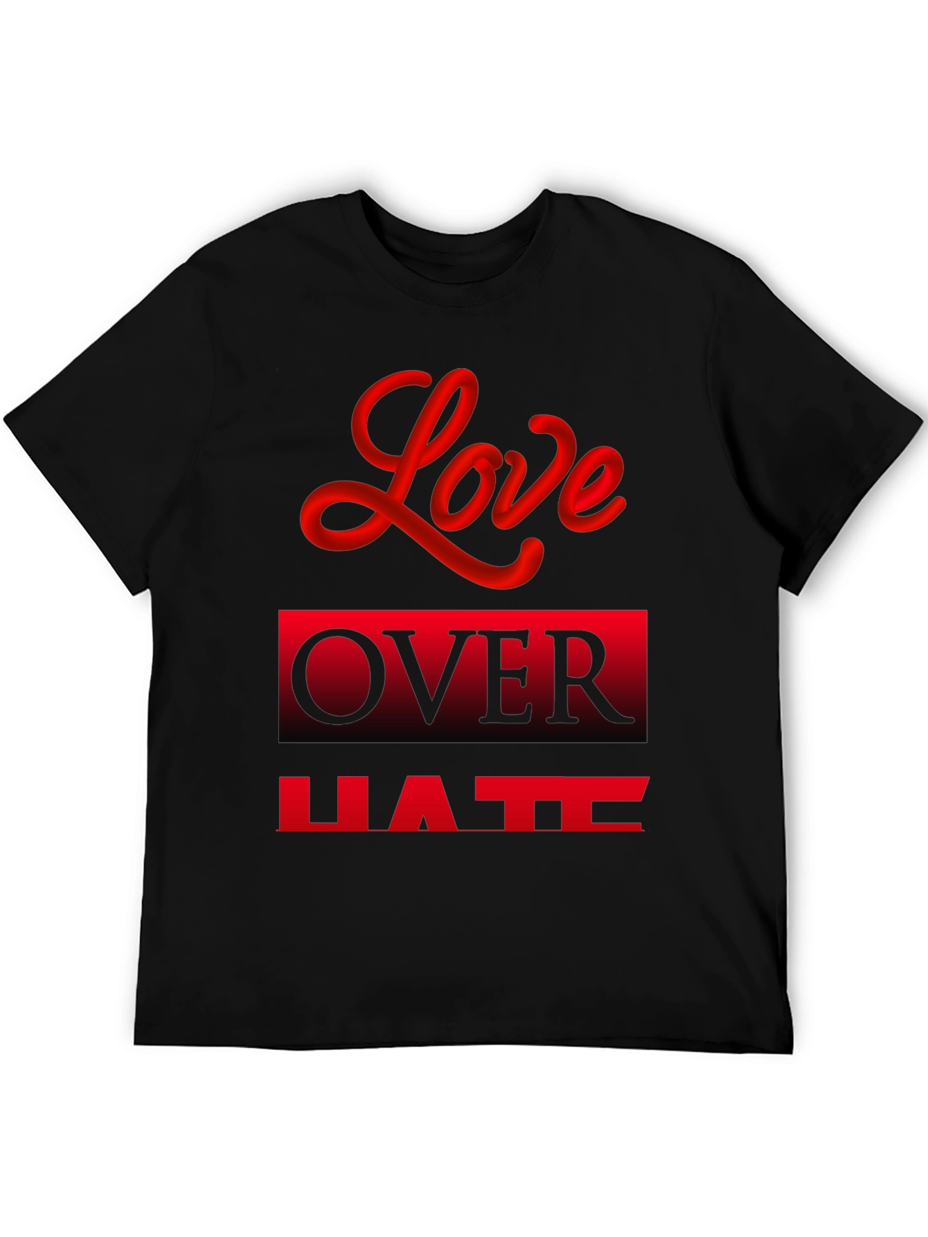Love Over Hate Graphic Tee - Black