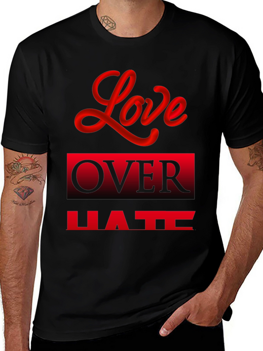 Love Over Hate Graphic Tee - Black