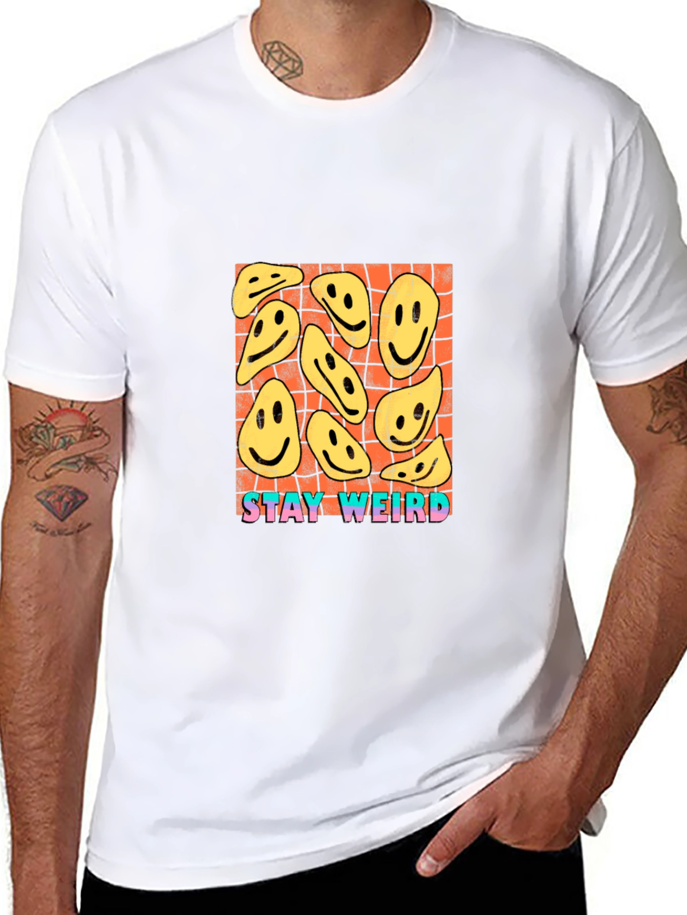 Stay Weird Graphic Tee - Black Cotton T-Shirt