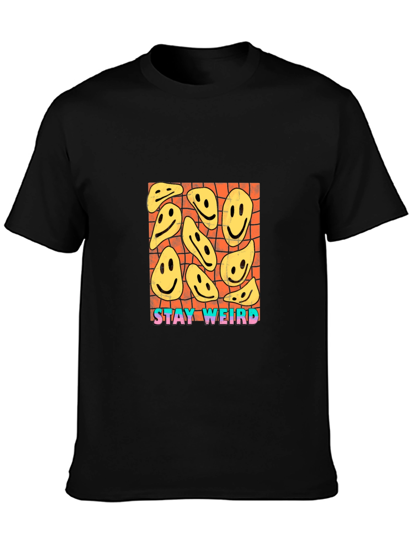 Stay Weird Graphic Tee - Black Cotton T-Shirt