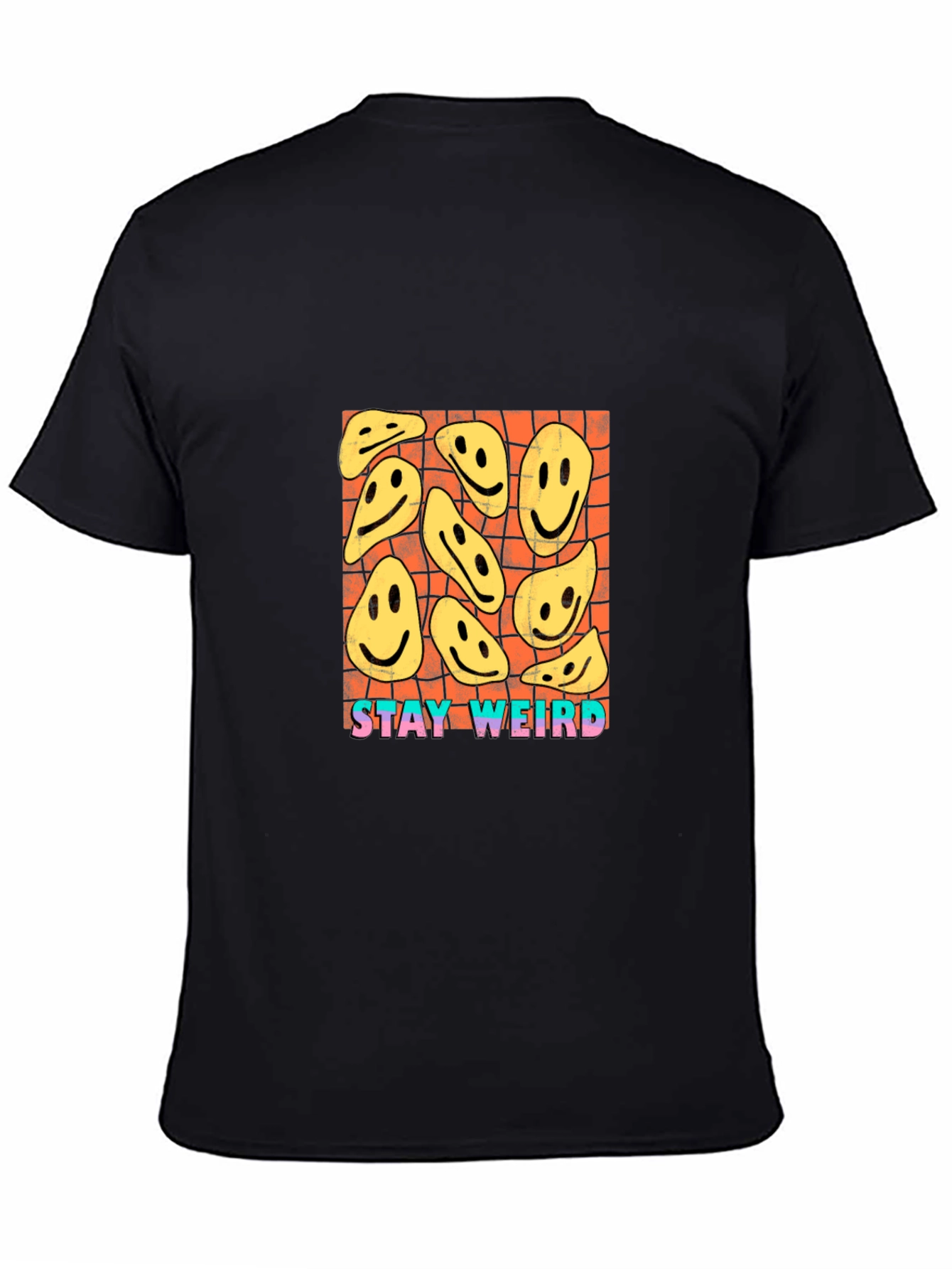 Stay Weird Graphic Tee - Black Cotton T-Shirt