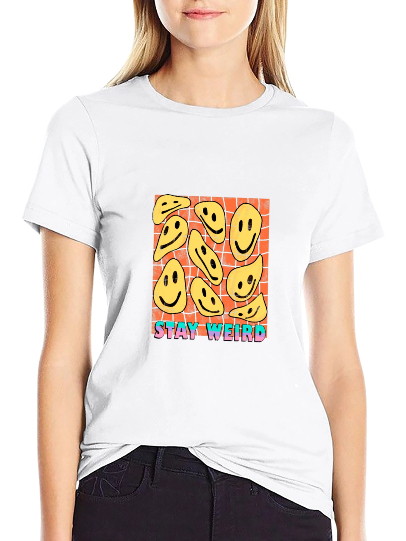 Stay Weird Graphic Tee - Black Cotton T-Shirt