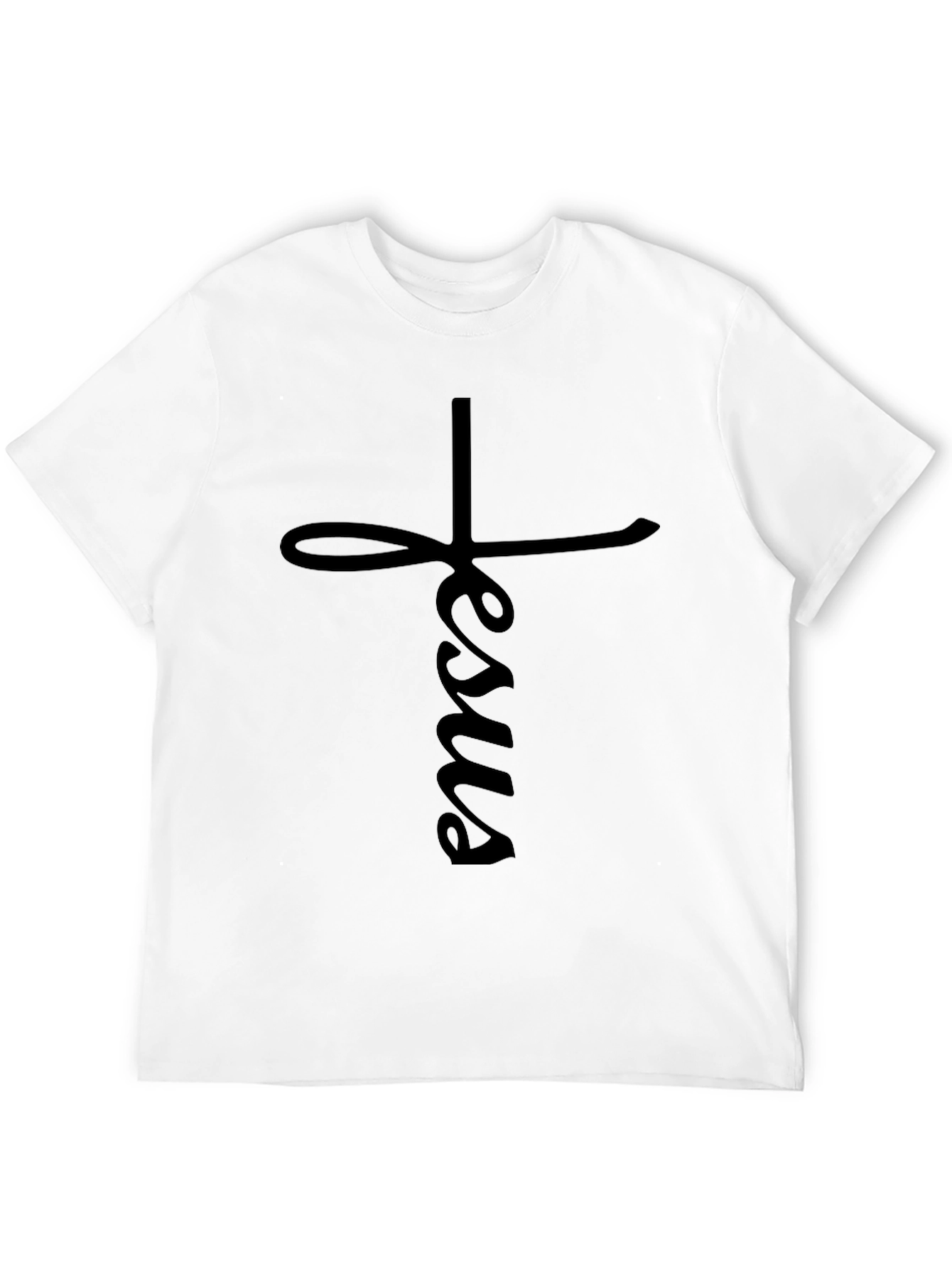 Jesus Cross Black T-Shirt - Faith Inspired Apparel