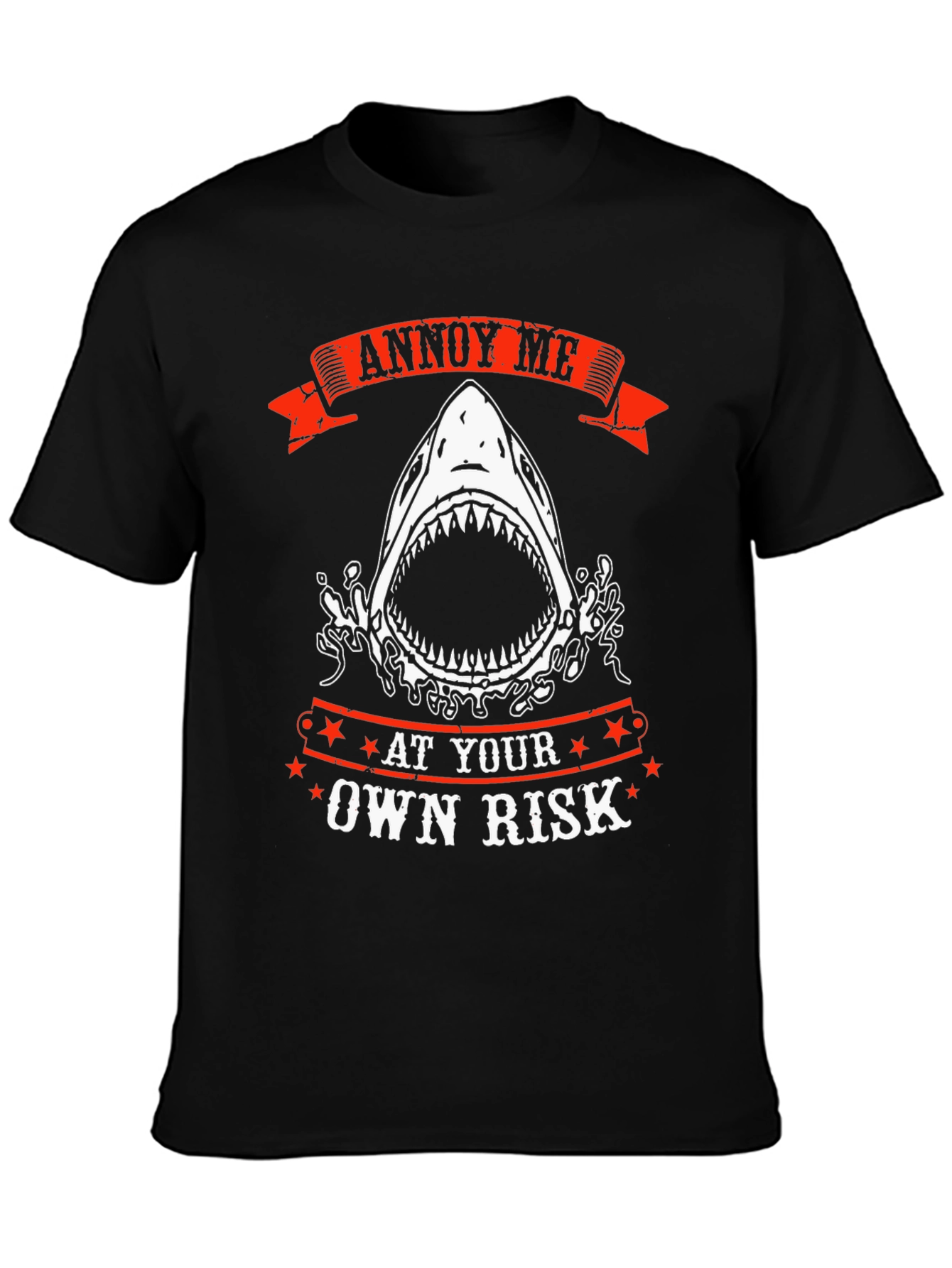 Annoy Me At Your Own Risk Shark Graphic T-Shirt