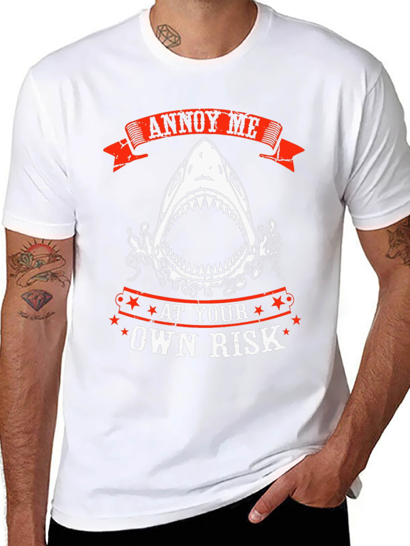 Annoy Me At Your Own Risk Shark Graphic T-Shirt