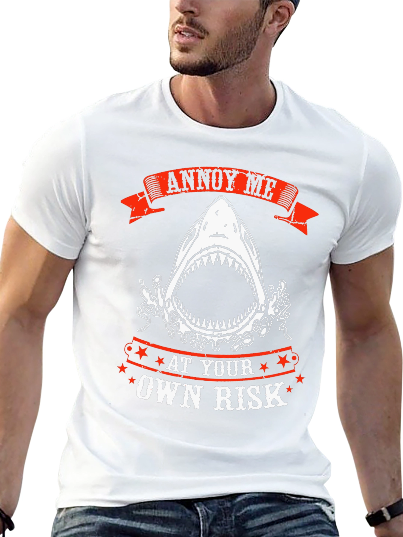 Annoy Me At Your Own Risk Shark Graphic T-Shirt