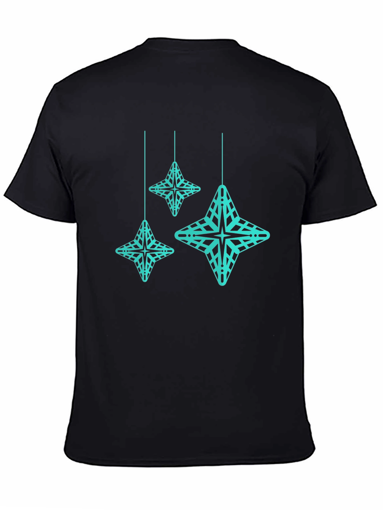 Geometric Star Tee - Modern Black T-Shirt