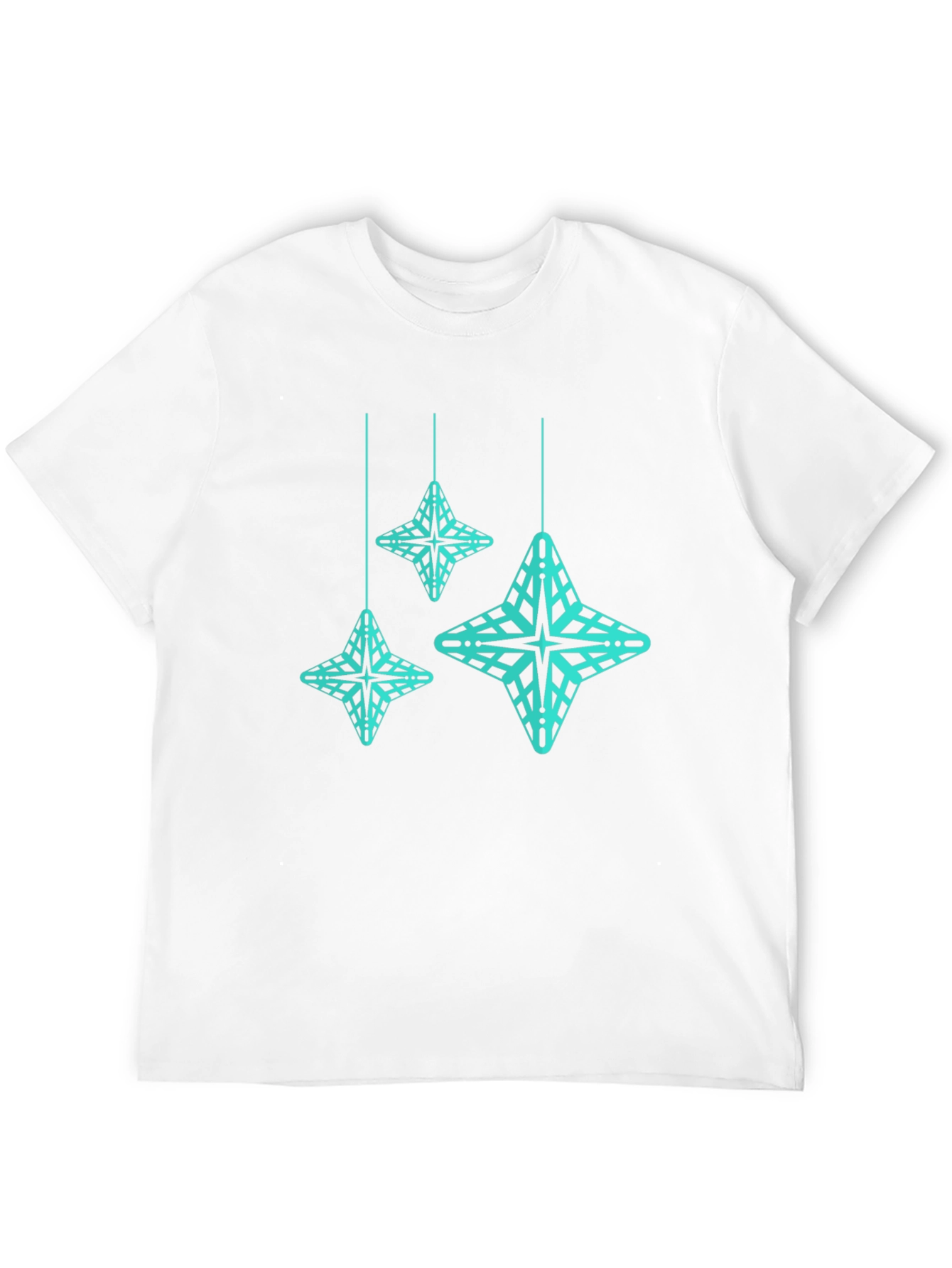 Geometric Star Tee - Modern Black T-Shirt