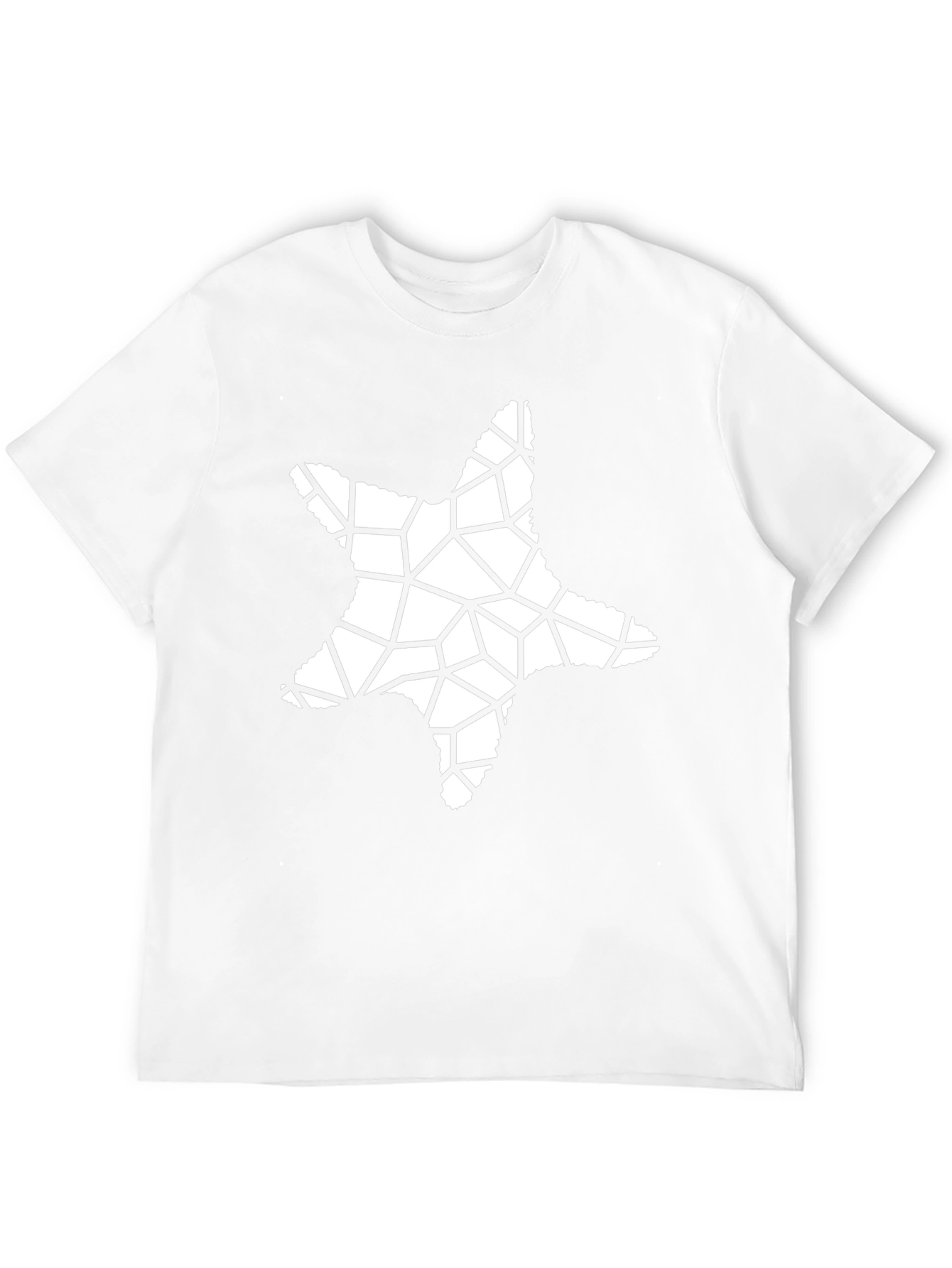 Abstract Star Graphic Tee - Black Casual Shirt