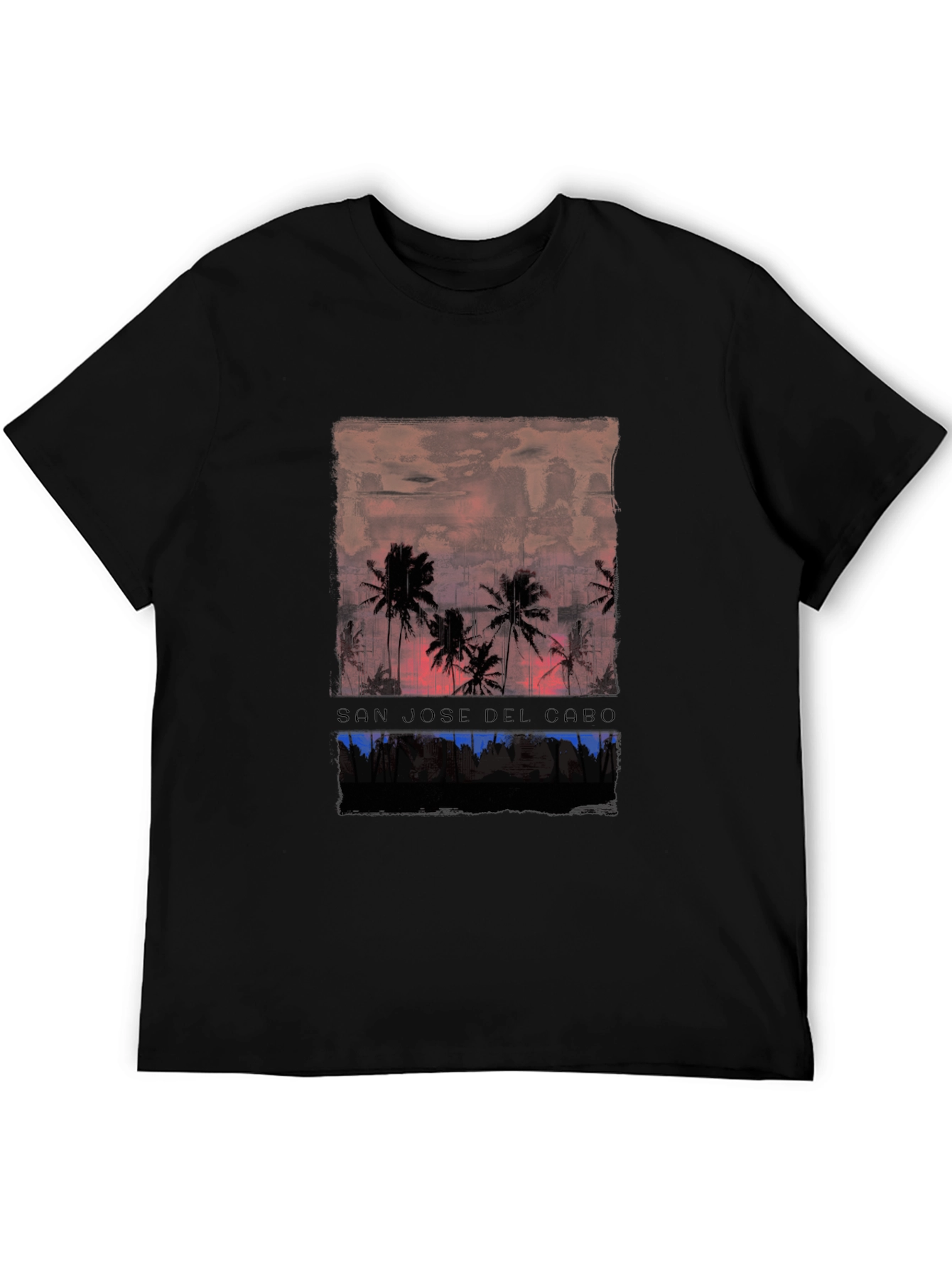 San Jose Del Cabo Palm Tree Sunset Graphic T-Shirt