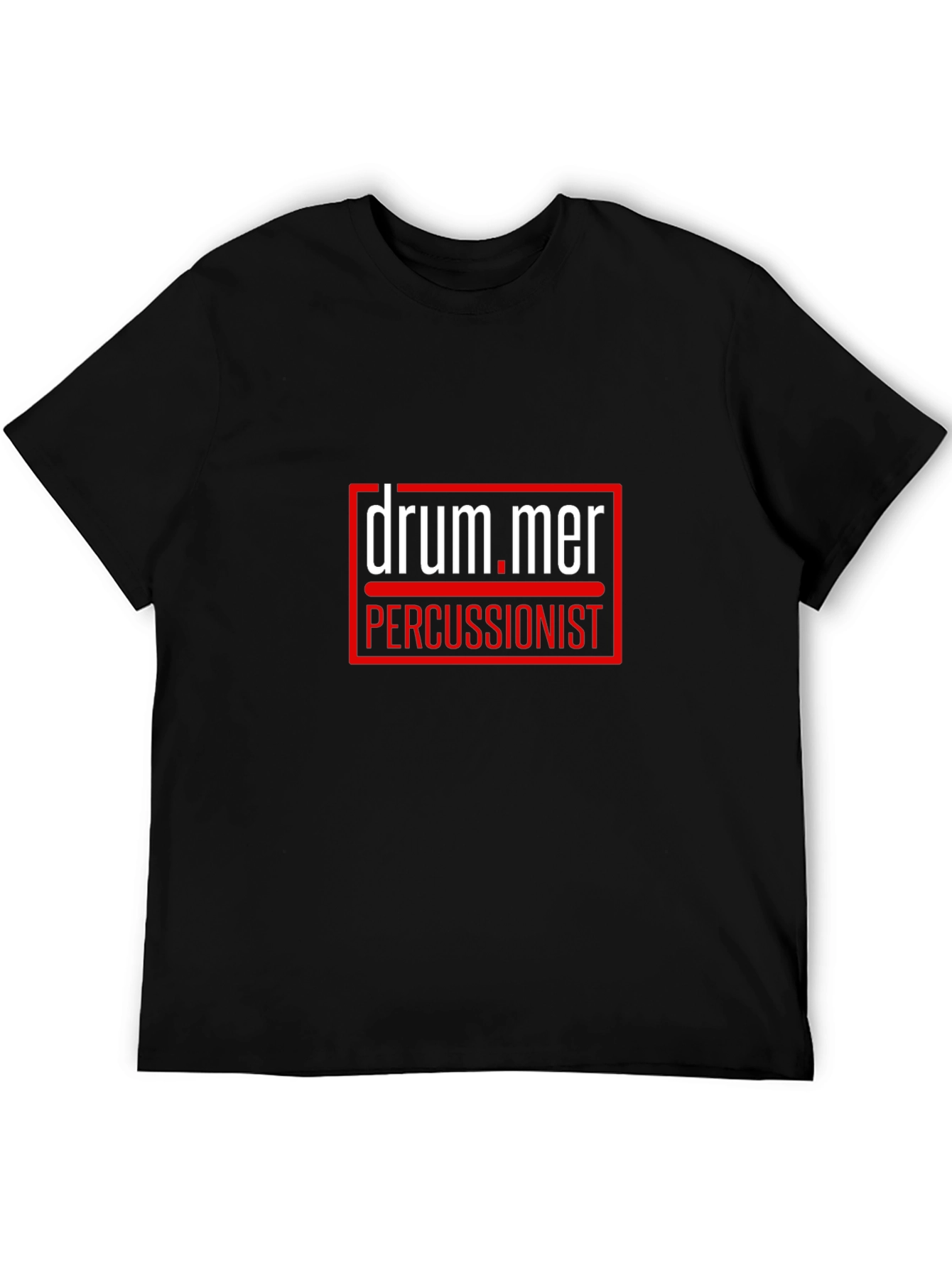 Drummer Percussionist Black Graphic T-Shirt