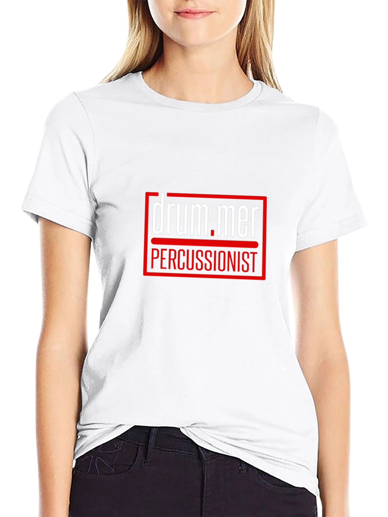 Drummer Percussionist Black Graphic T-Shirt