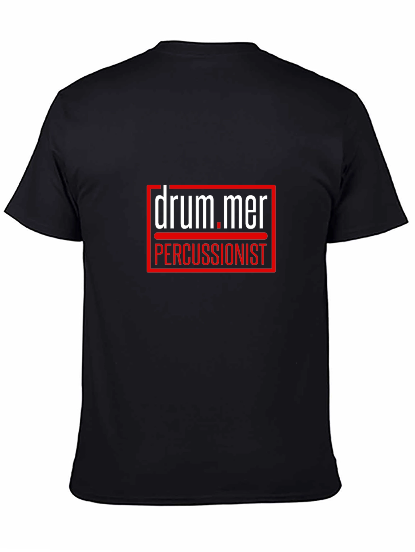 Drummer Percussionist Black Graphic T-Shirt