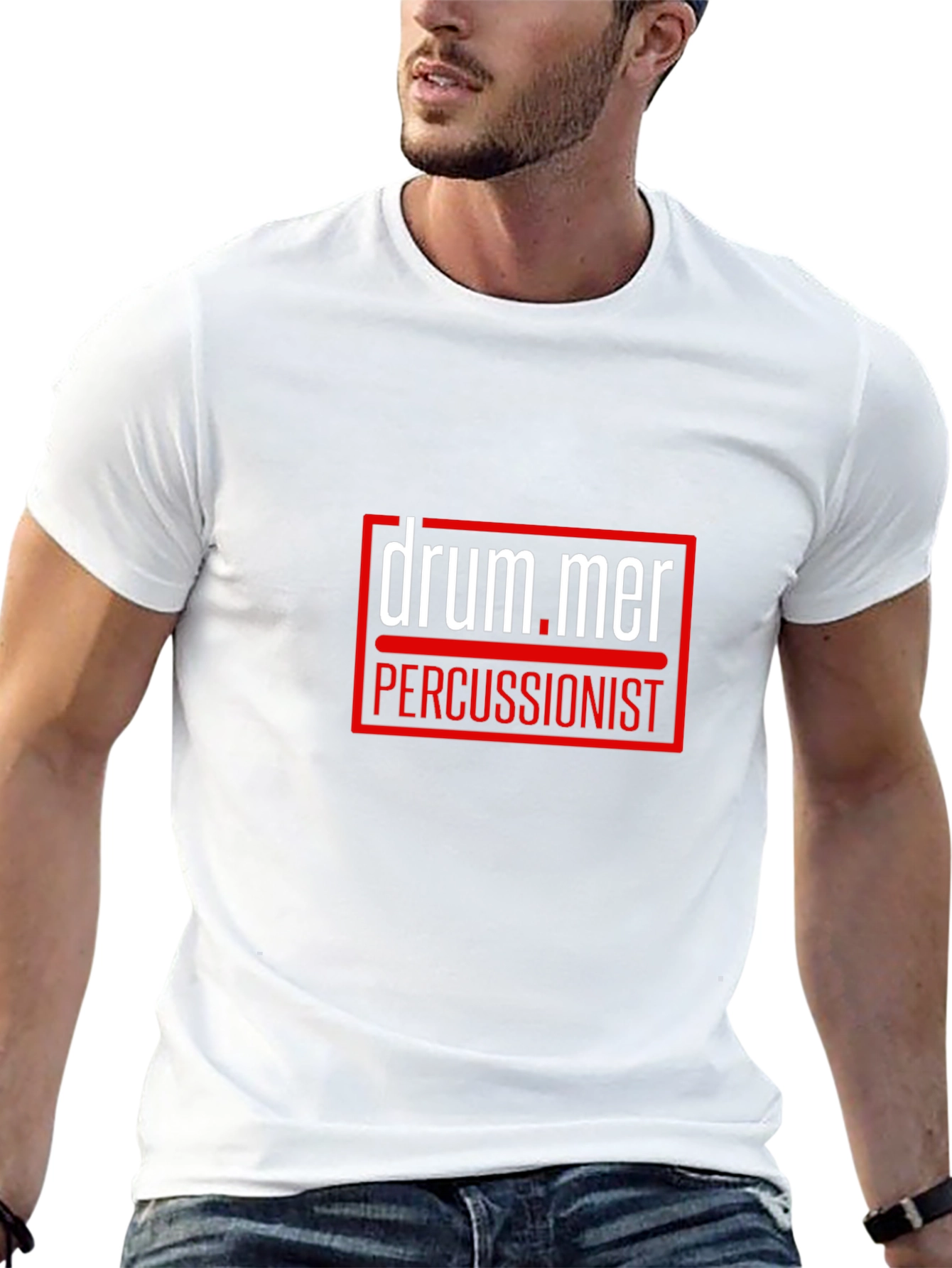 Drummer Percussionist Black Graphic T-Shirt
