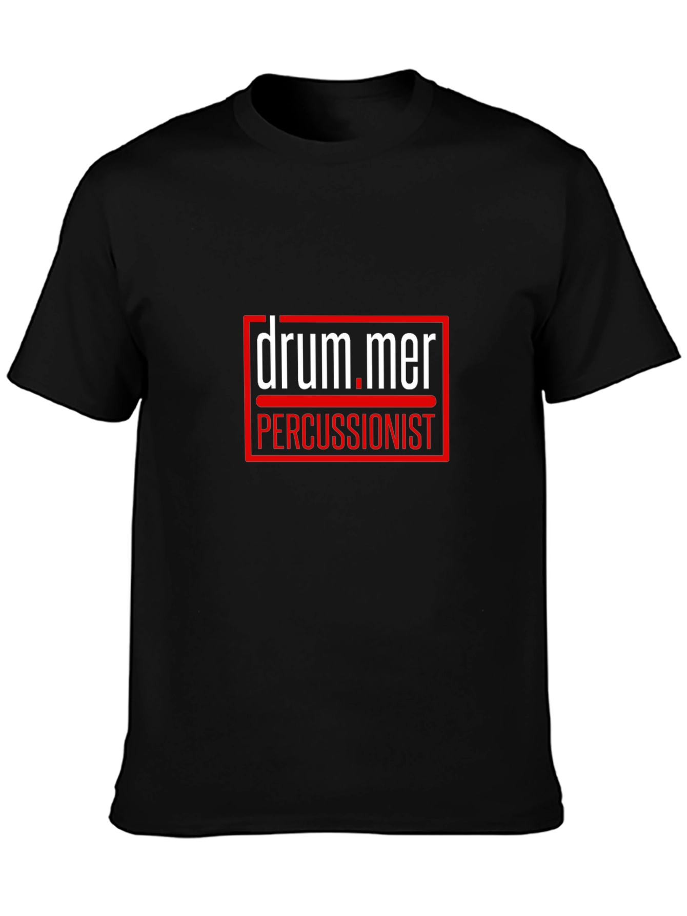 Drummer Percussionist Black Graphic T-Shirt