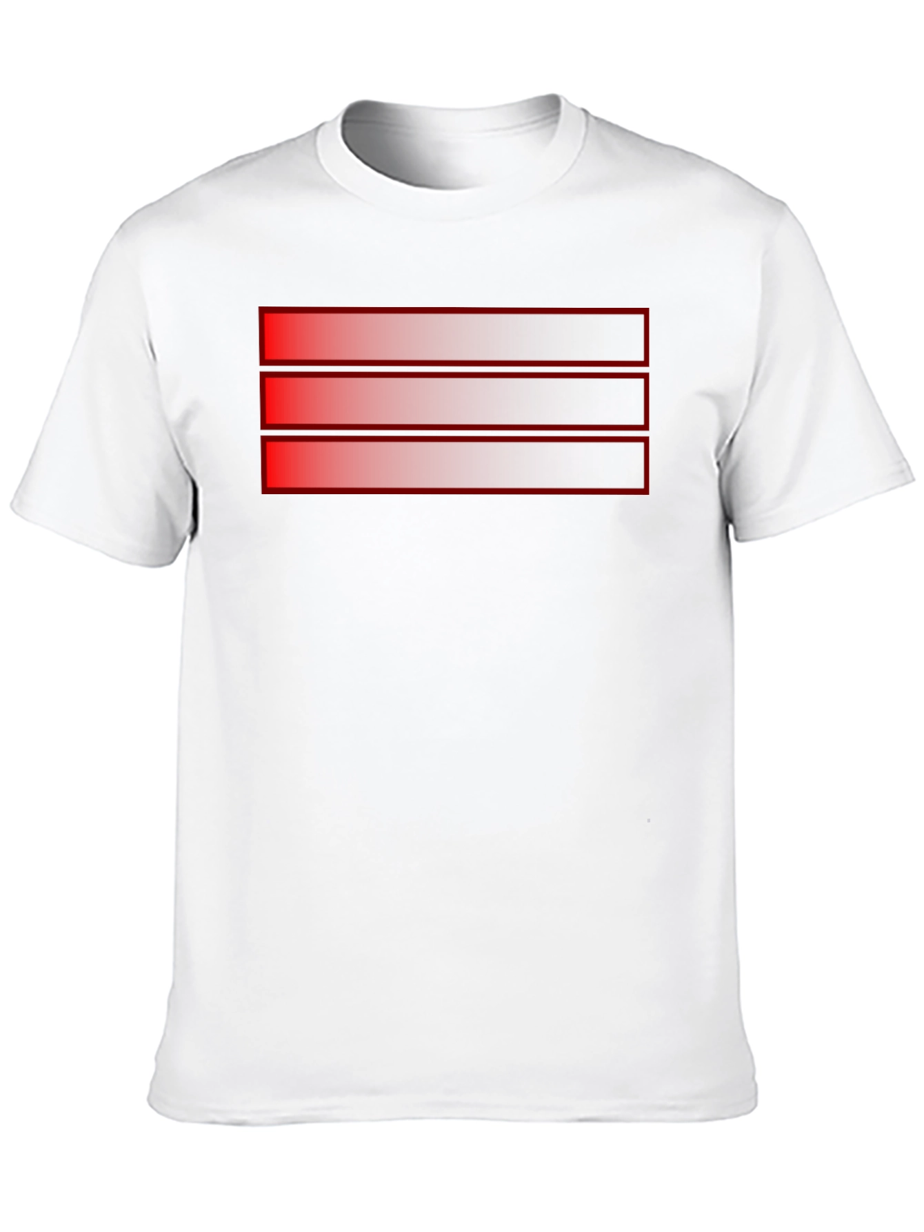 Black T-Shirt with Red Stripe Design