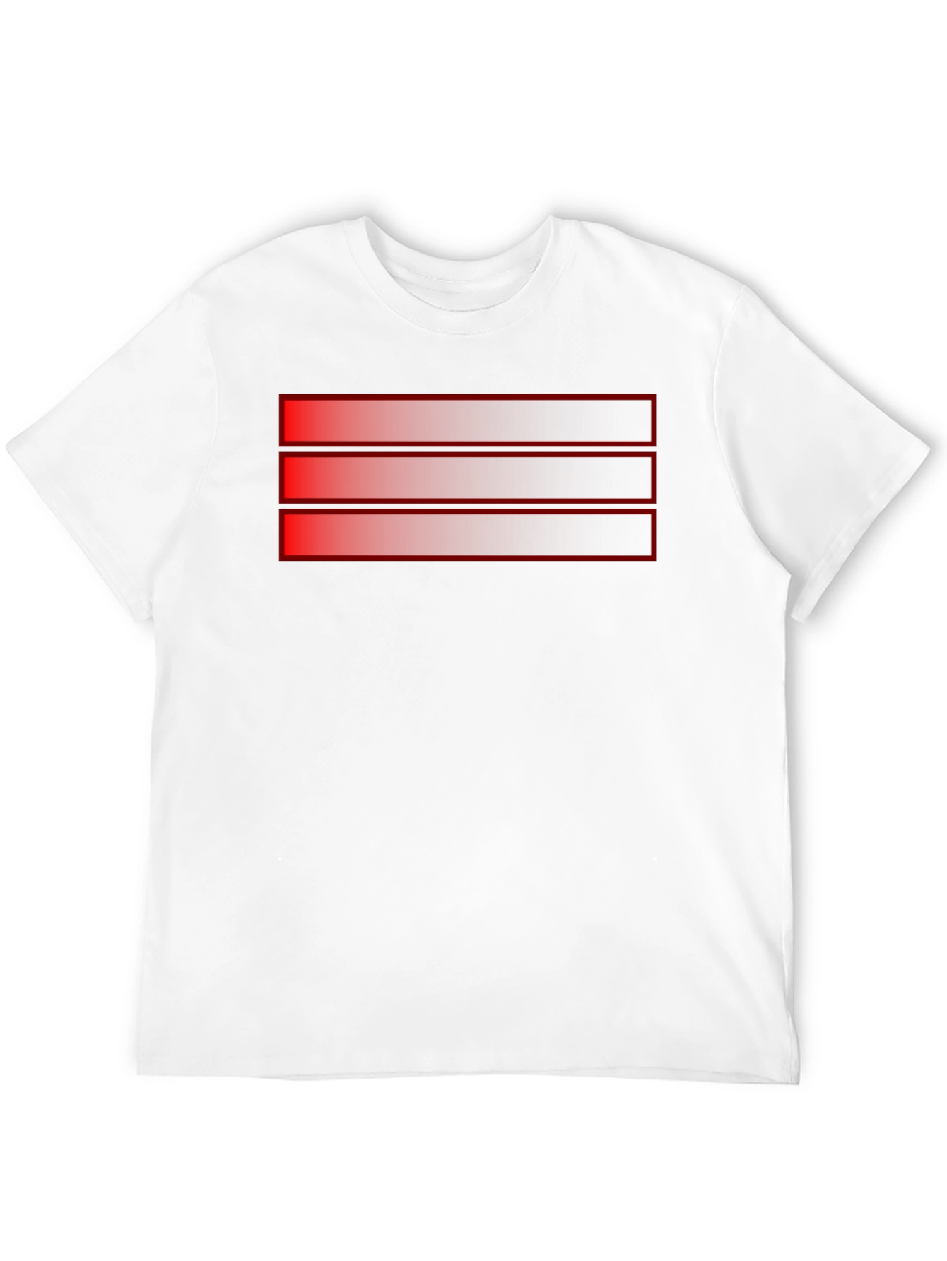 Black T-Shirt with Red Stripe Design