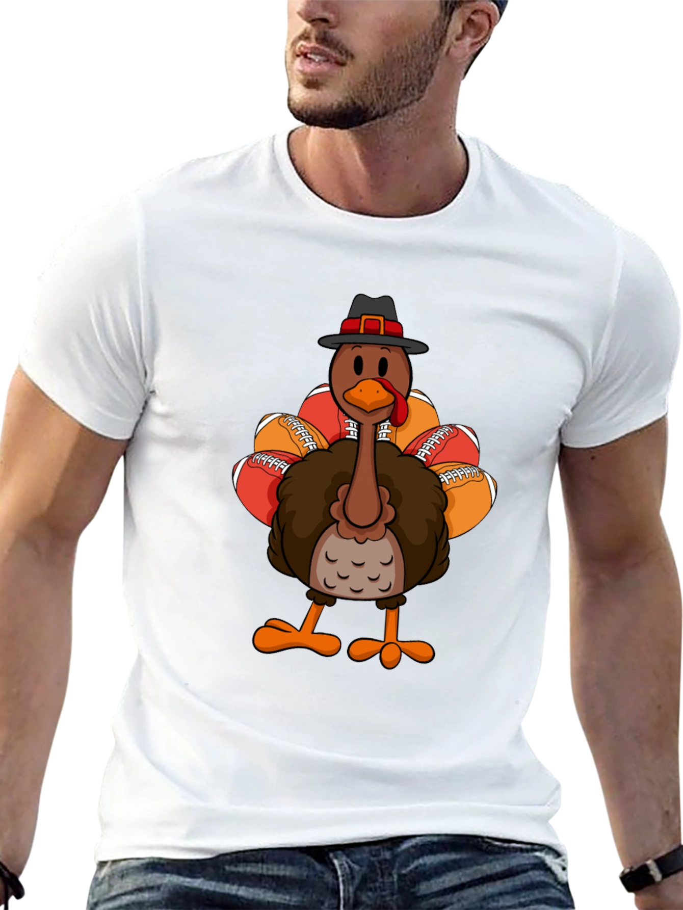 Thanksgiving Football Turkey T-Shirt