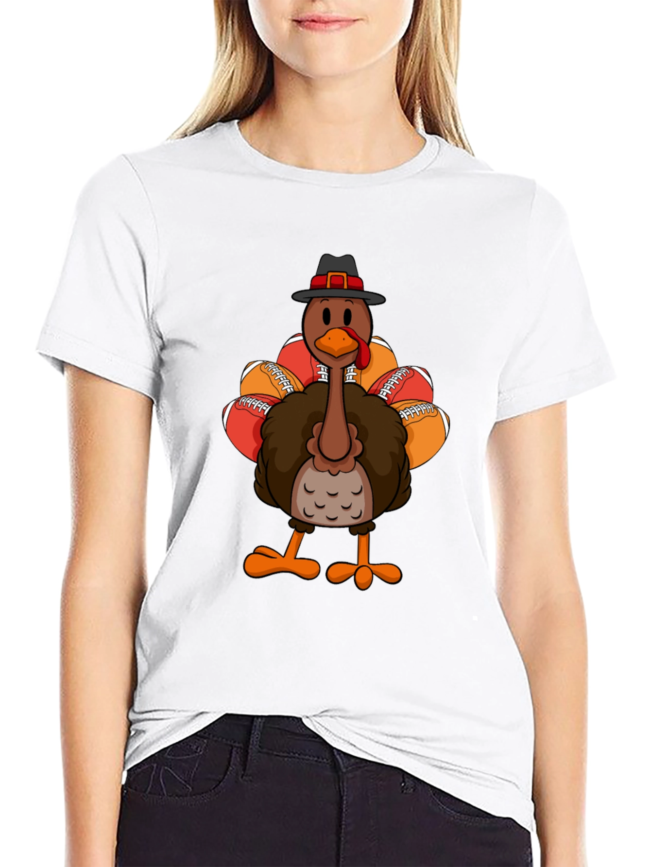 Thanksgiving Football Turkey T-Shirt