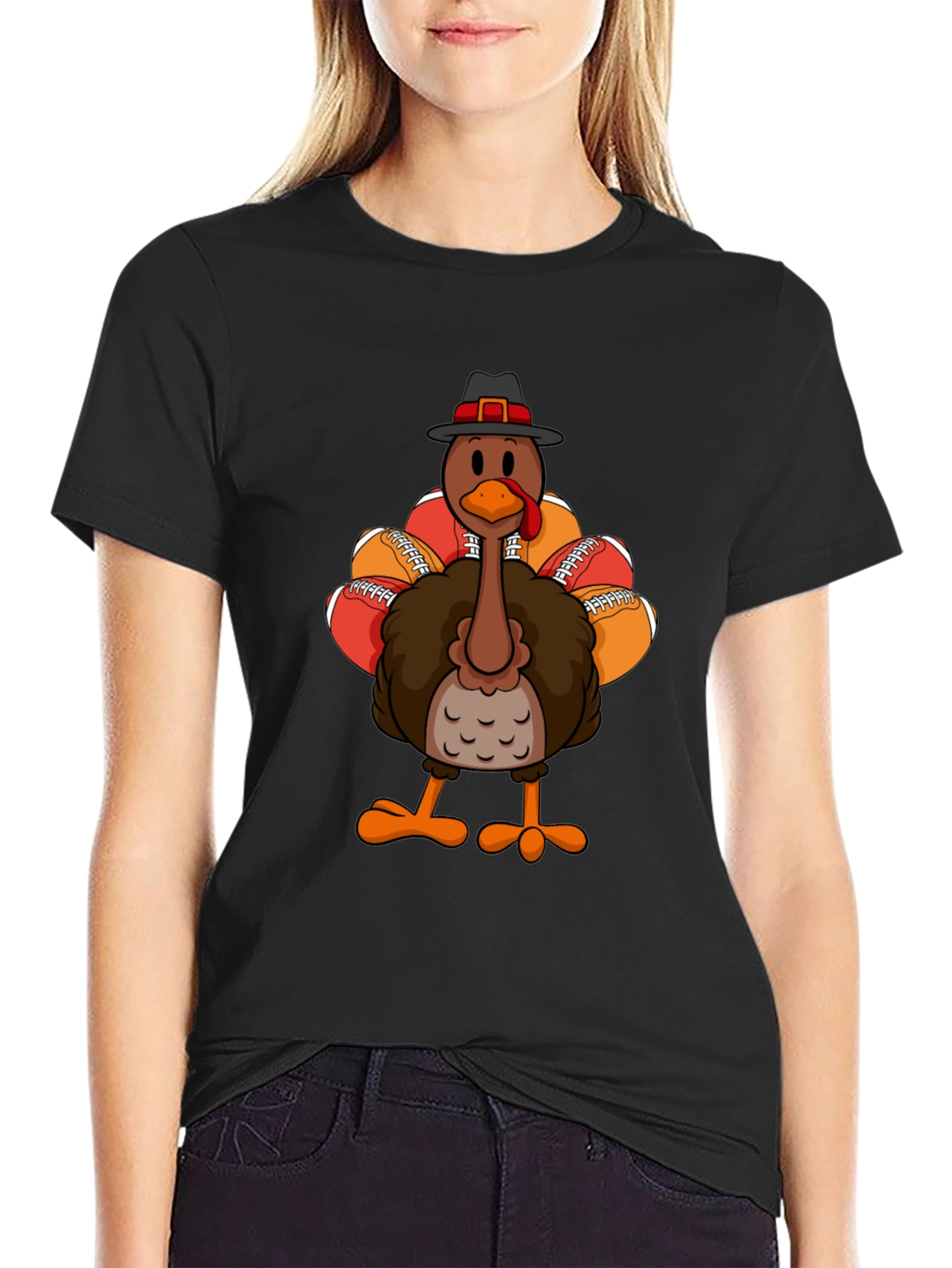 Thanksgiving Football Turkey T-Shirt