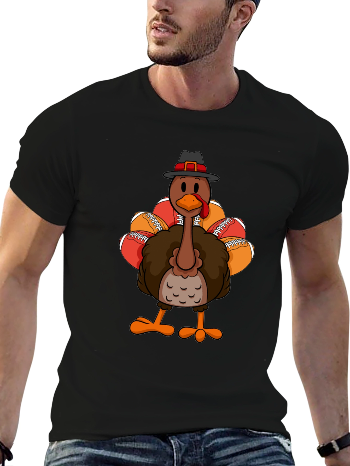 Thanksgiving Football Turkey T-Shirt