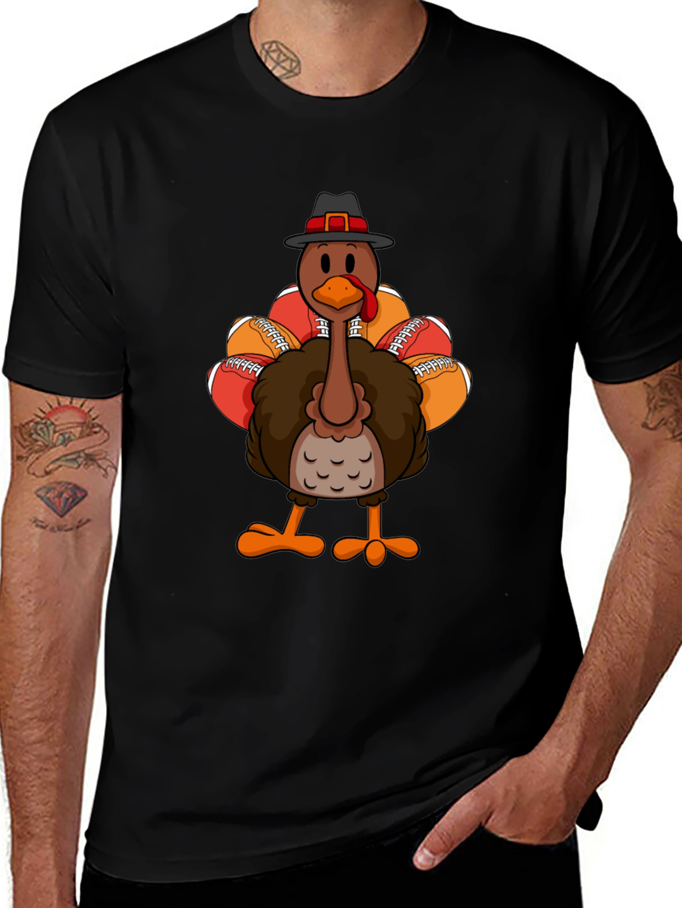 Thanksgiving Football Turkey T-Shirt