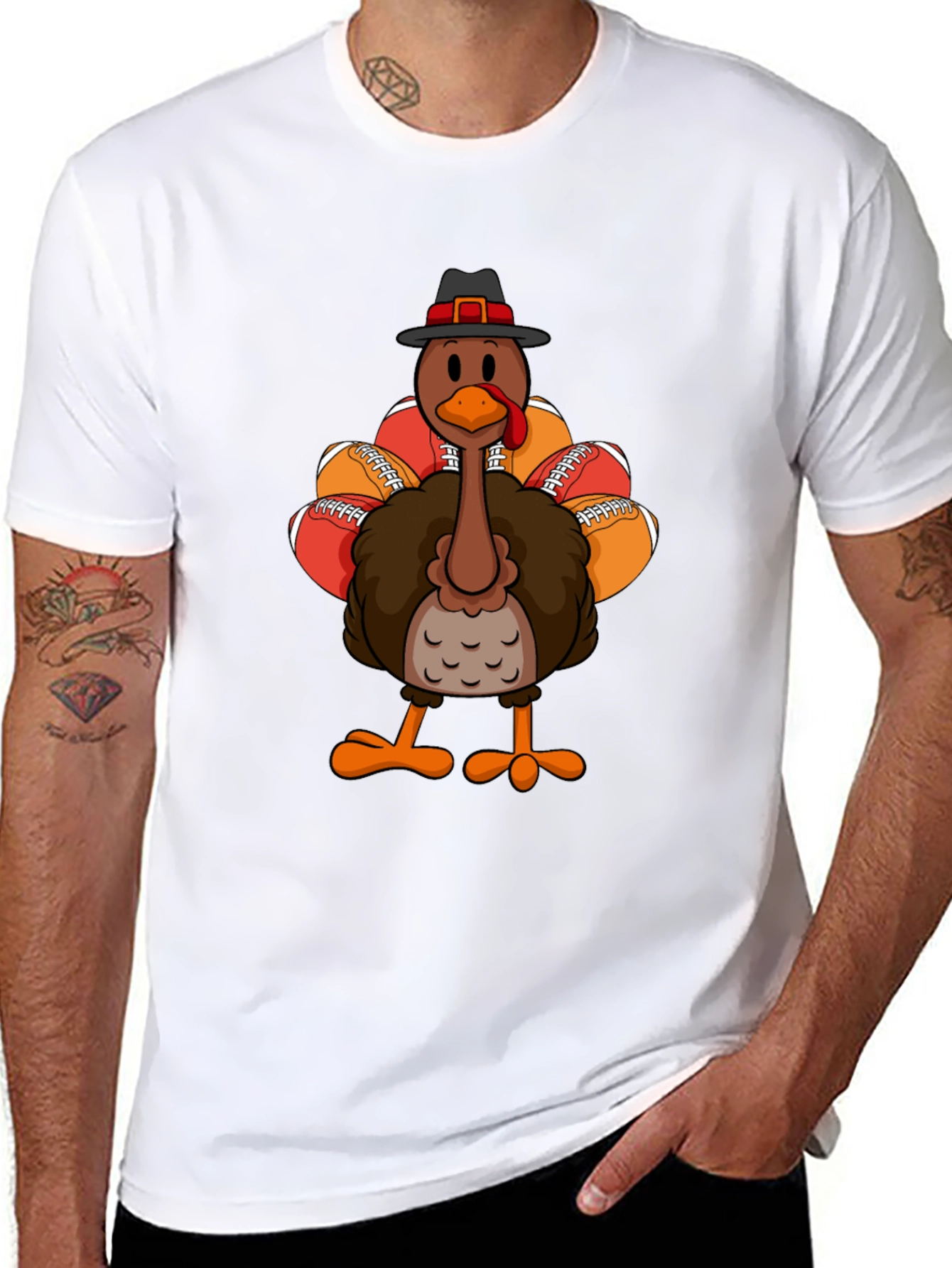 Thanksgiving Football Turkey T-Shirt