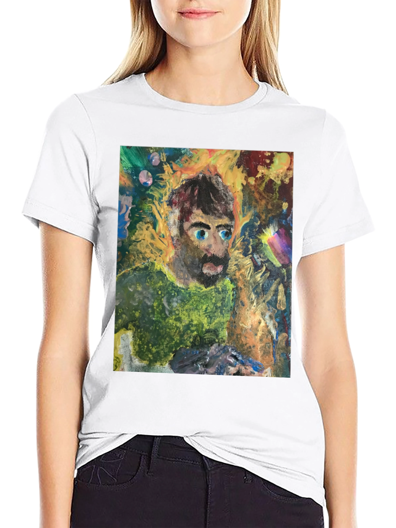 Abstract Portrait Graphic Tee - Unique Art Shirt