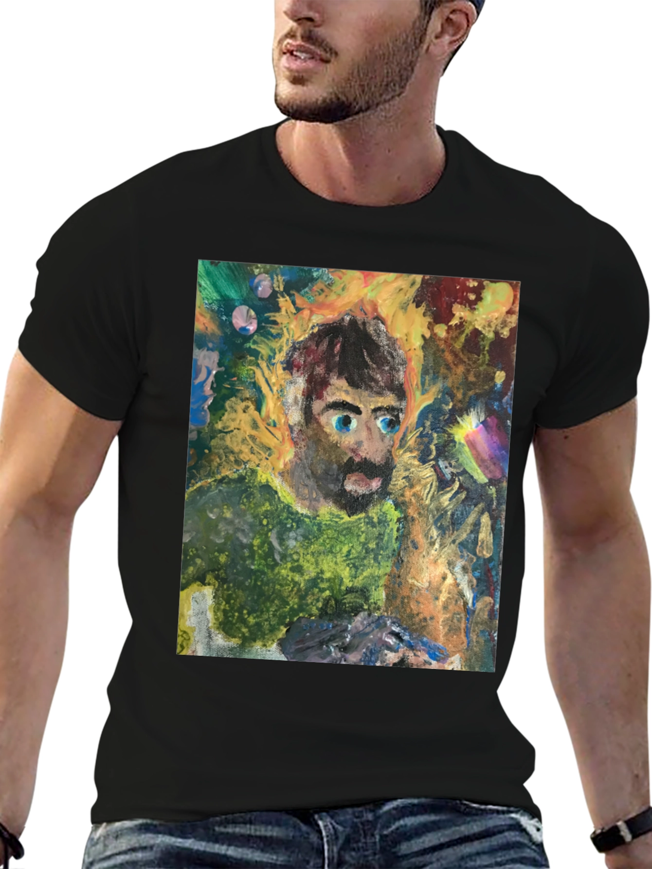 Abstract Portrait Graphic Tee - Unique Art Shirt