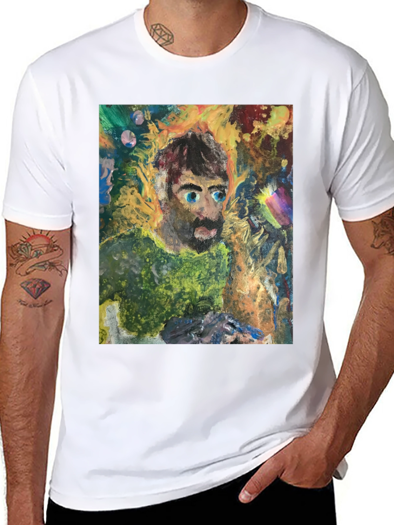 Abstract Portrait Graphic Tee - Unique Art Shirt