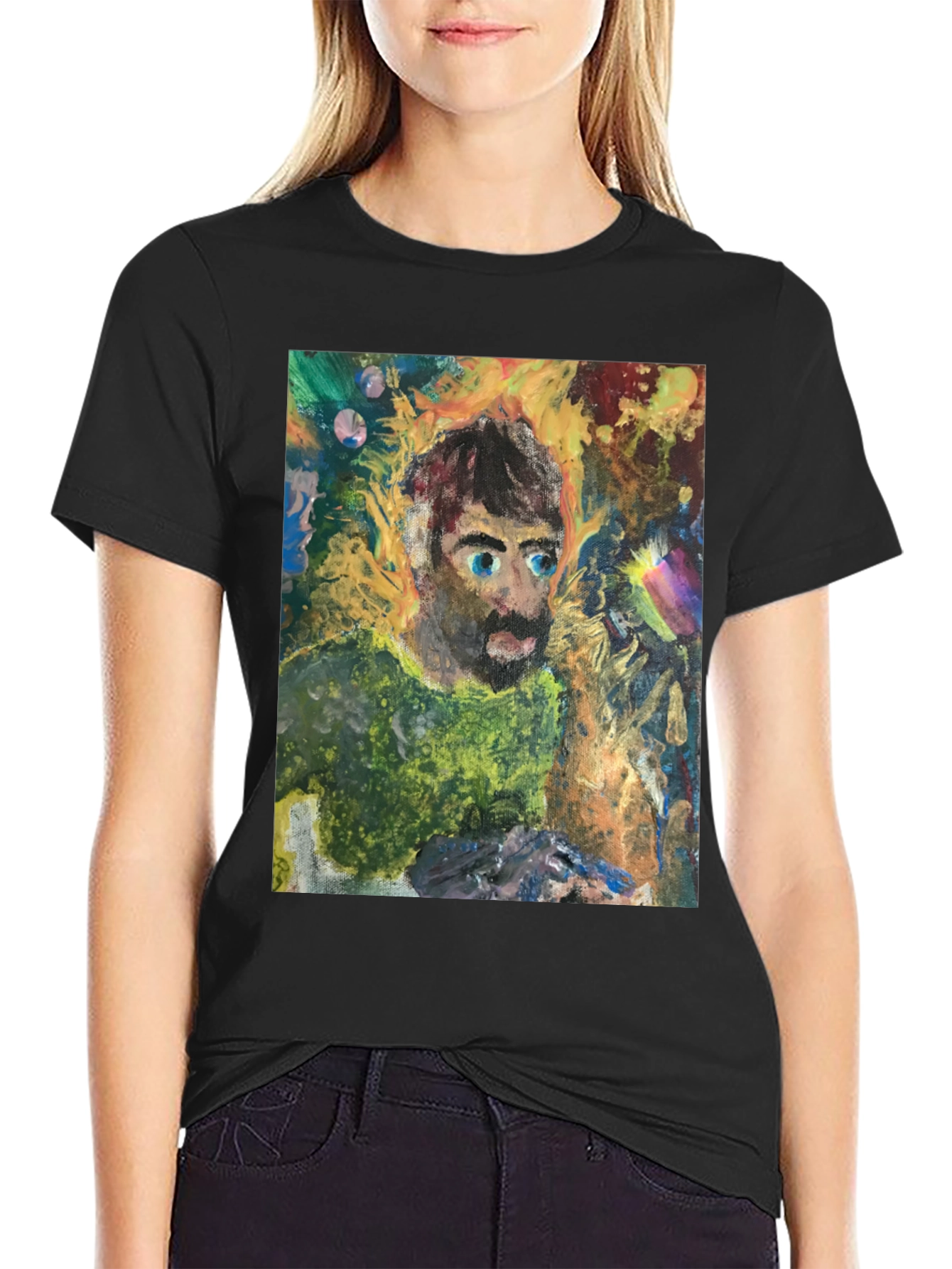 Abstract Portrait Graphic Tee - Unique Art Shirt