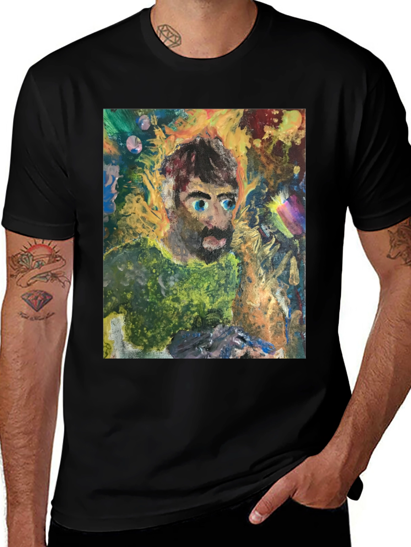 Abstract Portrait Graphic Tee - Unique Art Shirt