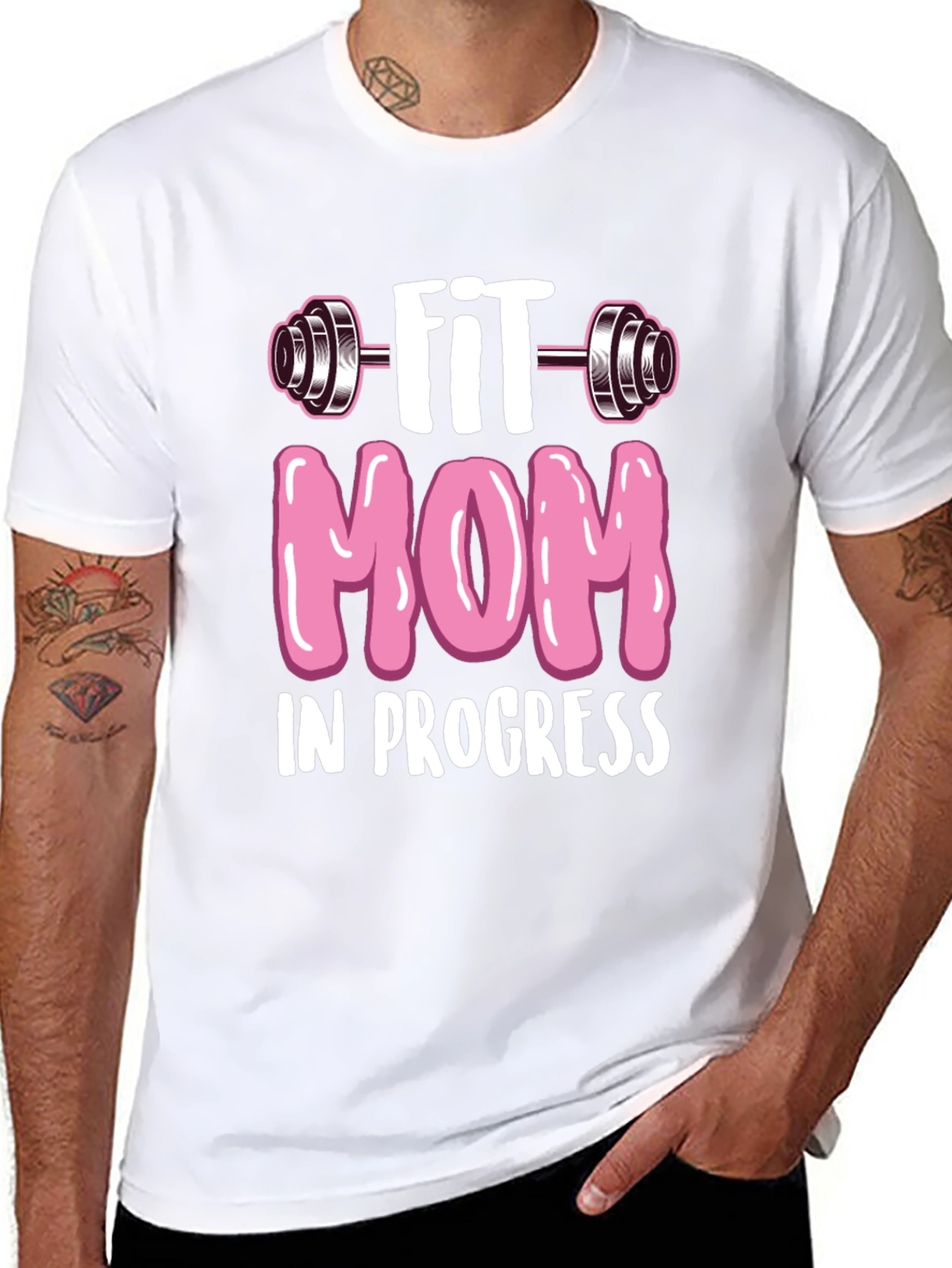 Fit Mom in Progress T-Shirt - Workout Tee