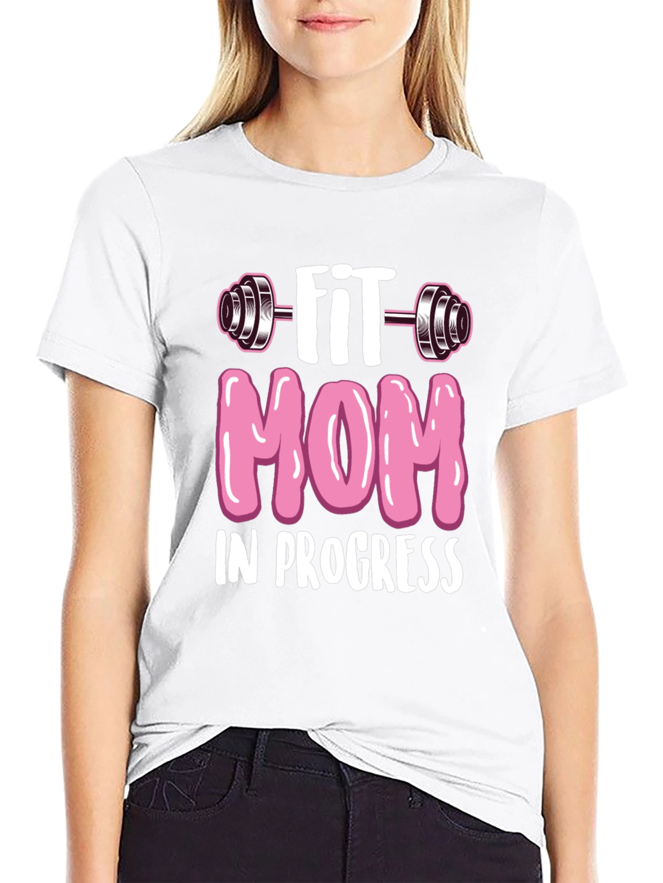 Fit Mom in Progress T-Shirt - Workout Tee