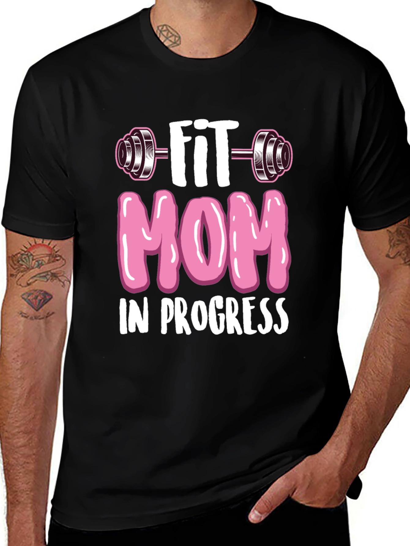 Fit Mom in Progress T-Shirt - Workout Tee