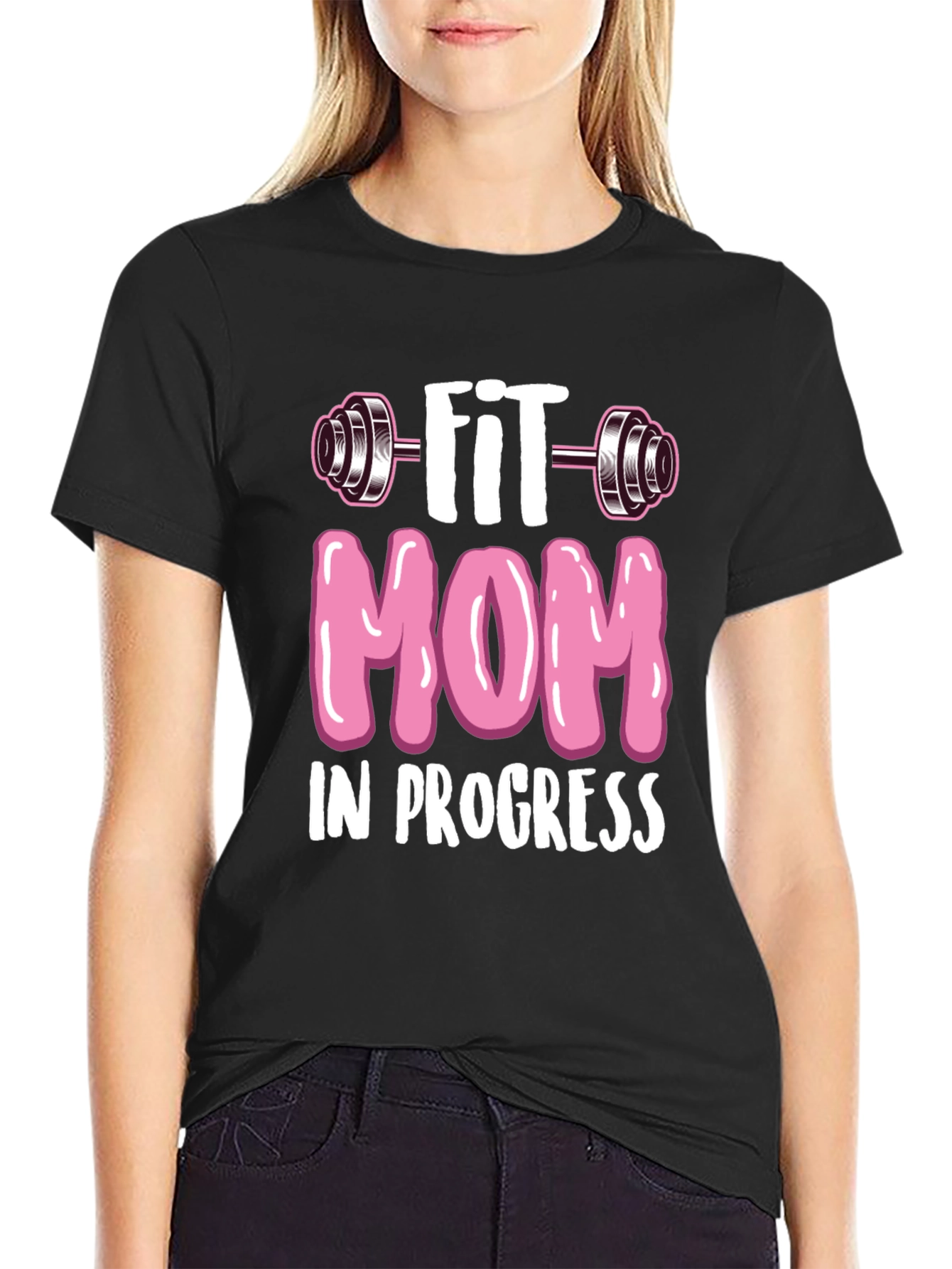 Fit Mom in Progress T-Shirt - Workout Tee
