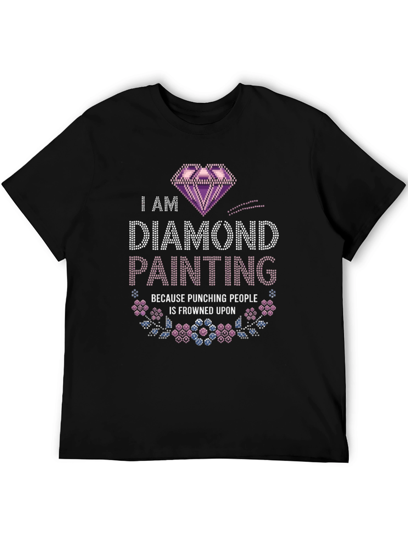 Diamond Painting Tee - Punching People is Frowned Upon
