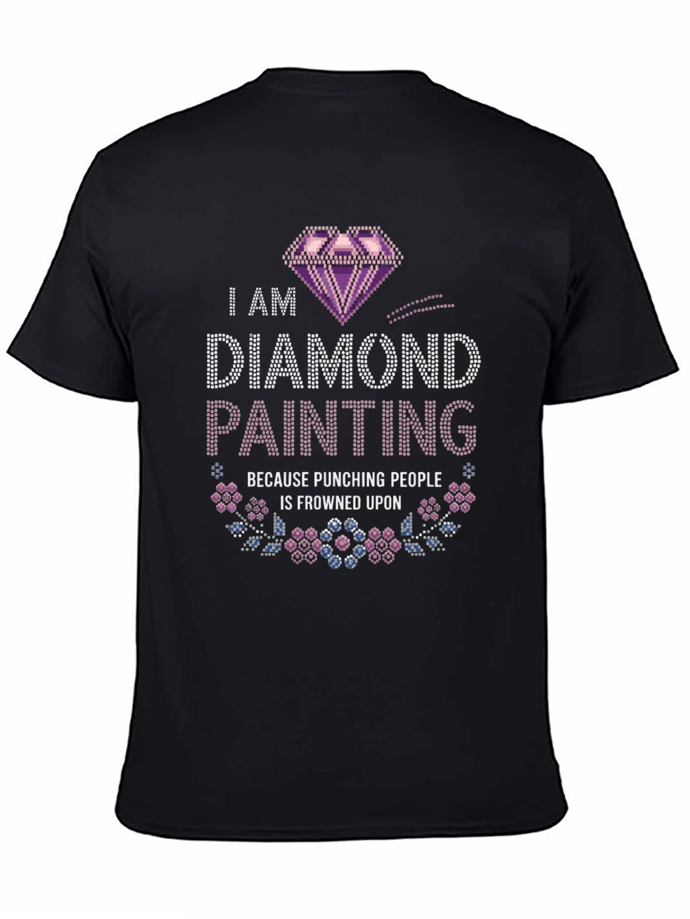 Diamond Painting Tee - Punching People is Frowned Upon
