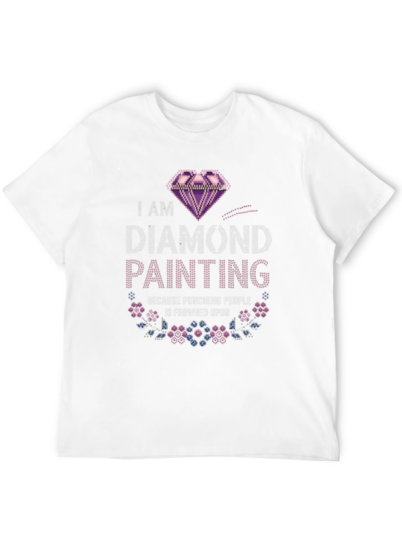 Diamond Painting Tee - Punching People is Frowned Upon