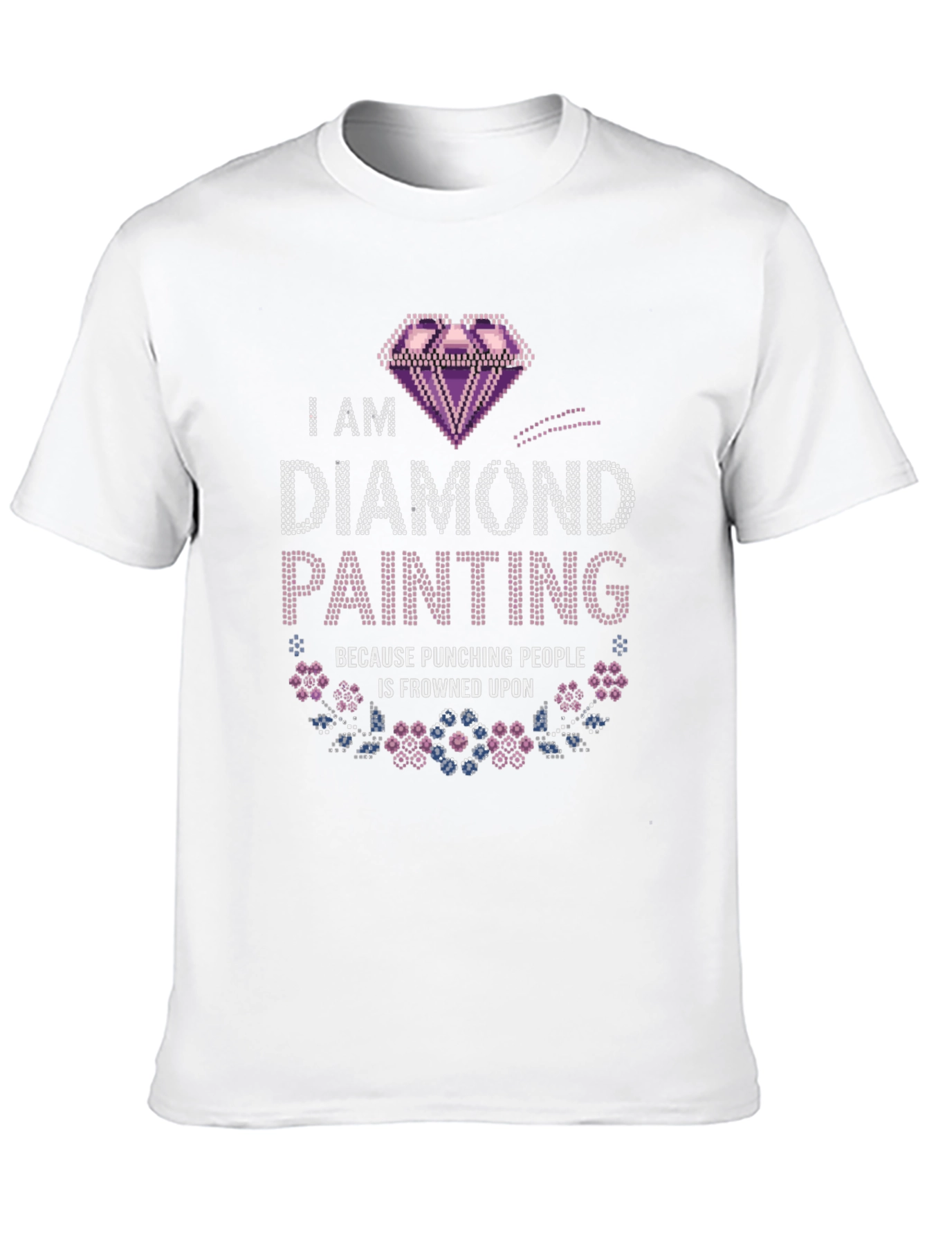 Diamond Painting Tee - Punching People is Frowned Upon