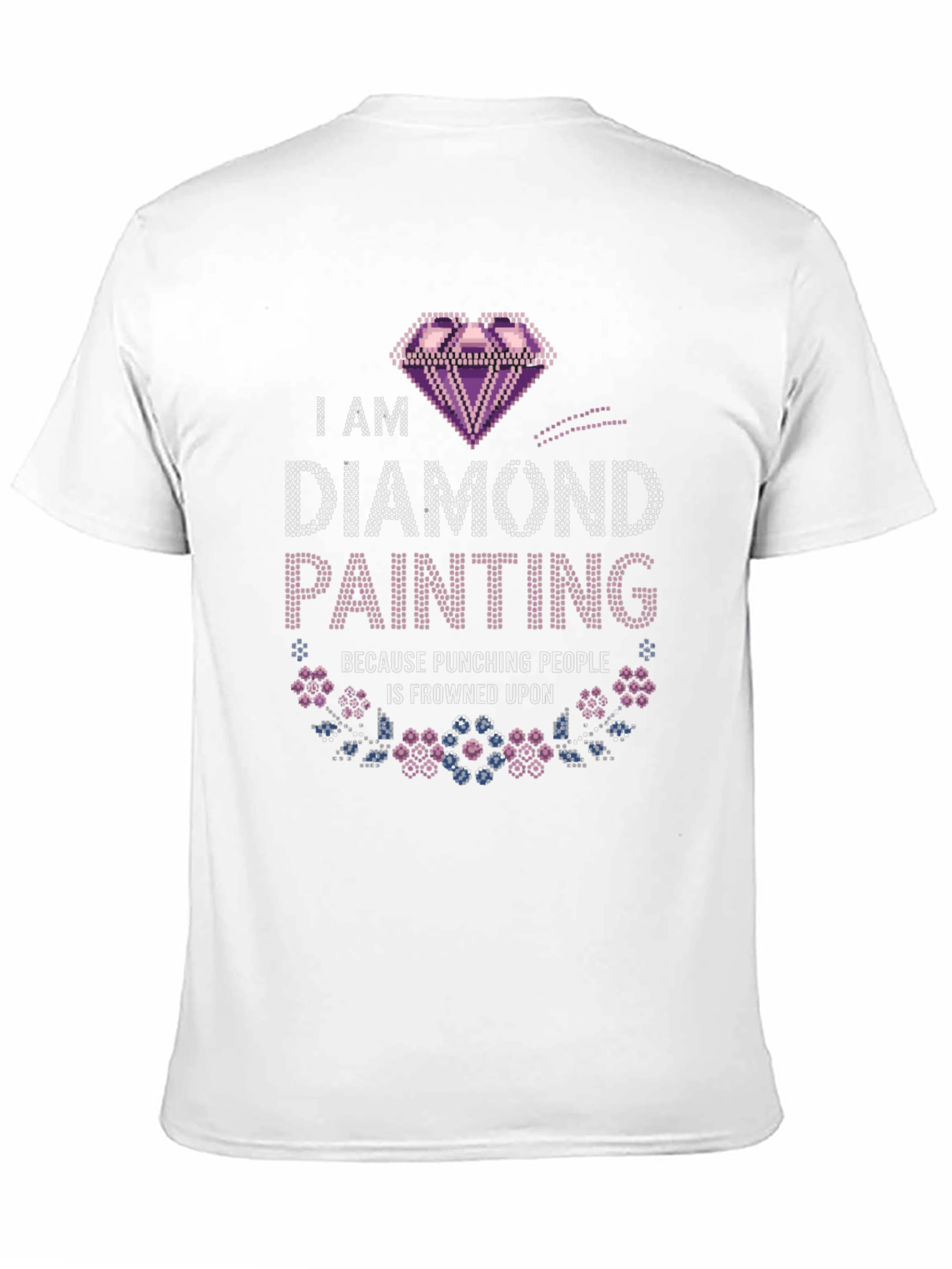 Diamond Painting Tee - Punching People is Frowned Upon