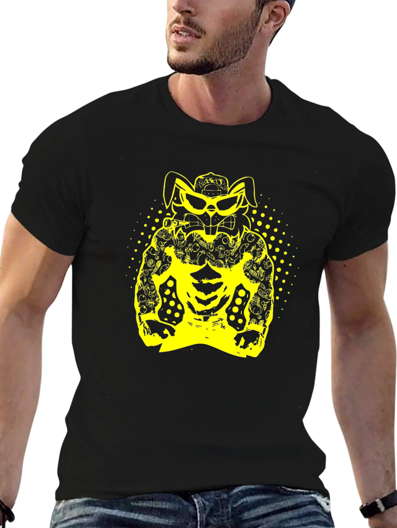 Rabbit Gangster Black T-Shirt